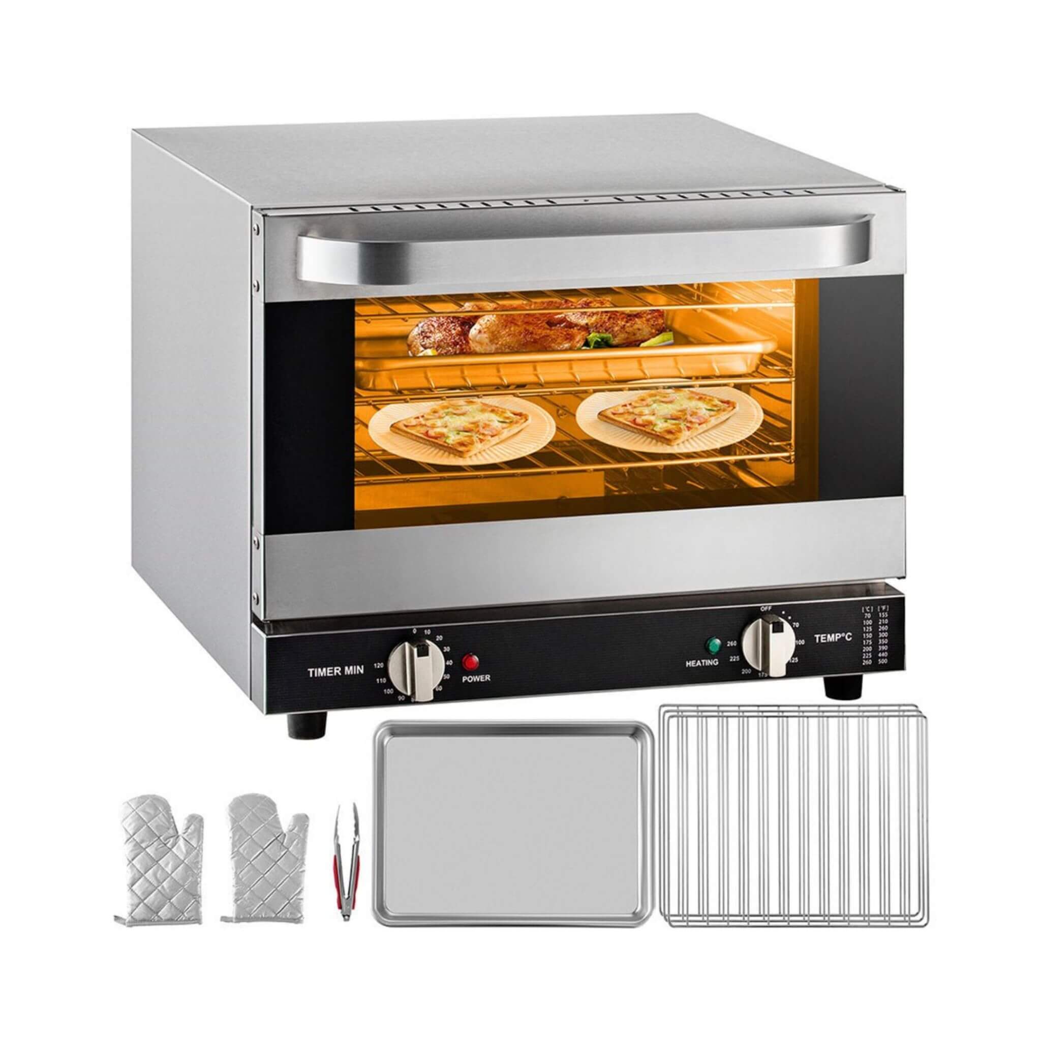Heavy-Duty Commercial Stainless Steel Countertop Convection Toaster Oven (SAK51683) – SAKSBY WHOLESALE, view 8