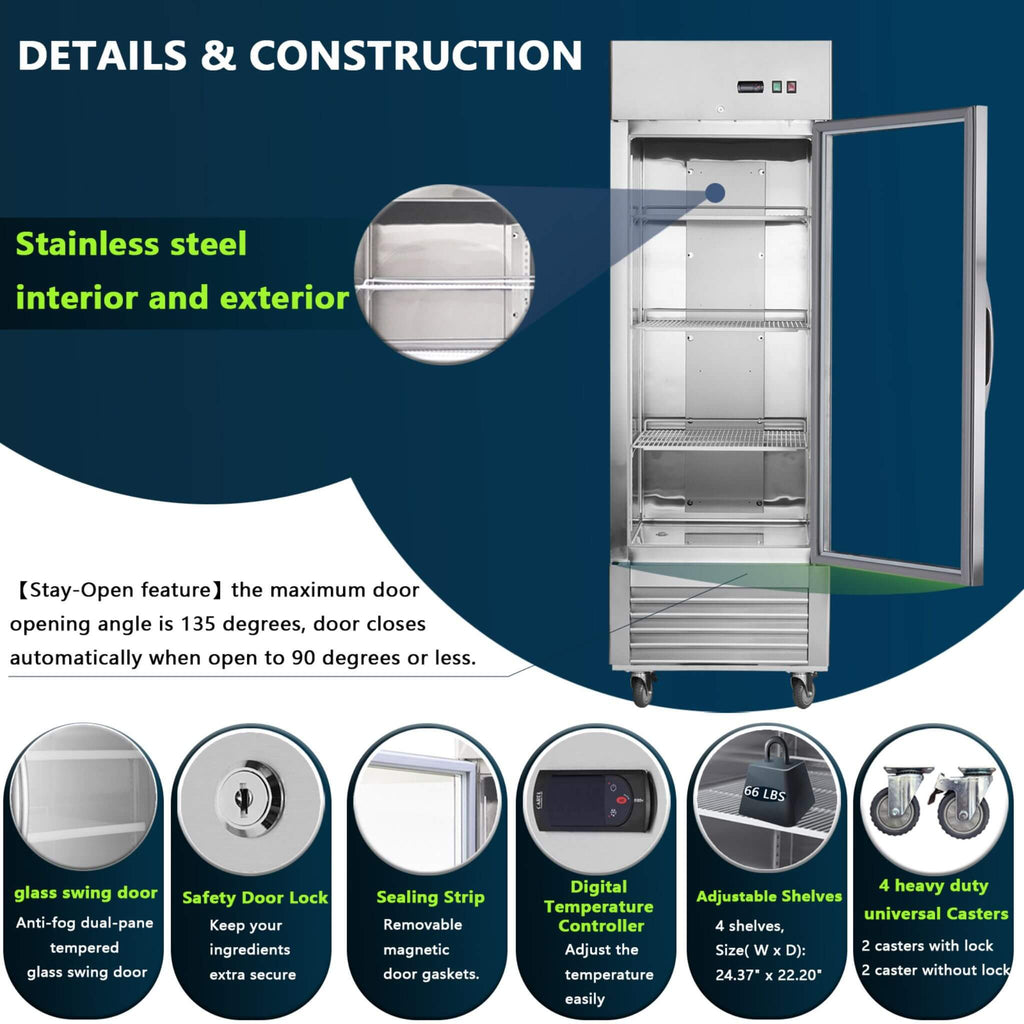 Heavy-Duty Commercial Upright ETL Certified Freezer For Restaurants, Bars, And Supermarkets (SAK01847) – SAKSBY WHOLESALE, vi