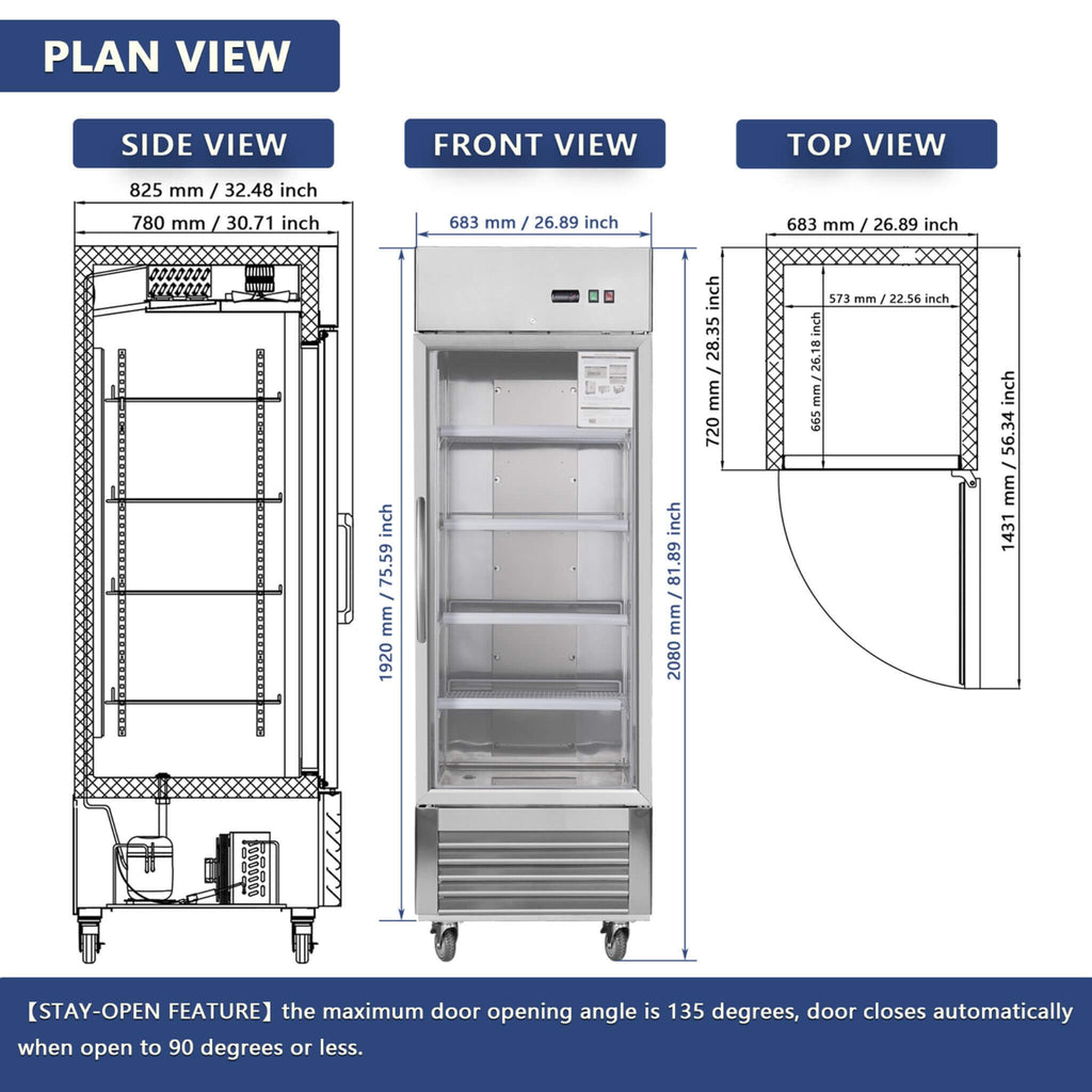 Heavy-Duty Commercial Upright ETL Certified Freezer For Restaurants, Bars, And Supermarkets (SAK01847) – SAKSBY WHOLESALE, vi