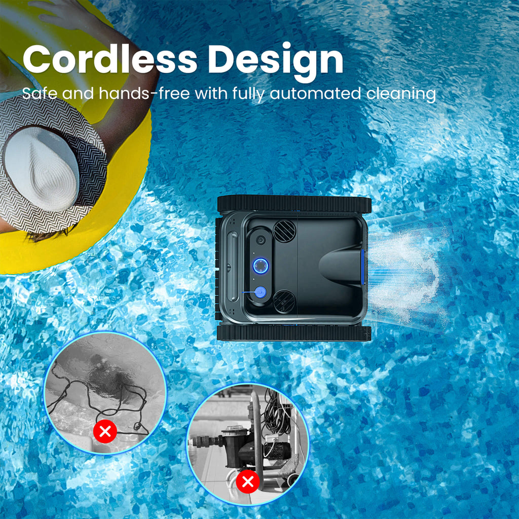 Heavy-Duty Cordless Wall Climbing Robotic Pool Vacuum Cleaner (SAK80239) – SAKSBY WHOLESALE, view 7
