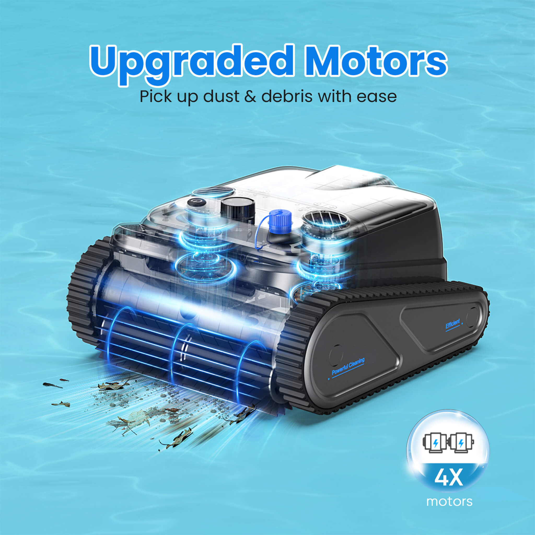 Heavy-Duty Cordless Wall Climbing Robotic Pool Vacuum Cleaner (SAK80239) – SAKSBY WHOLESALE, view 5