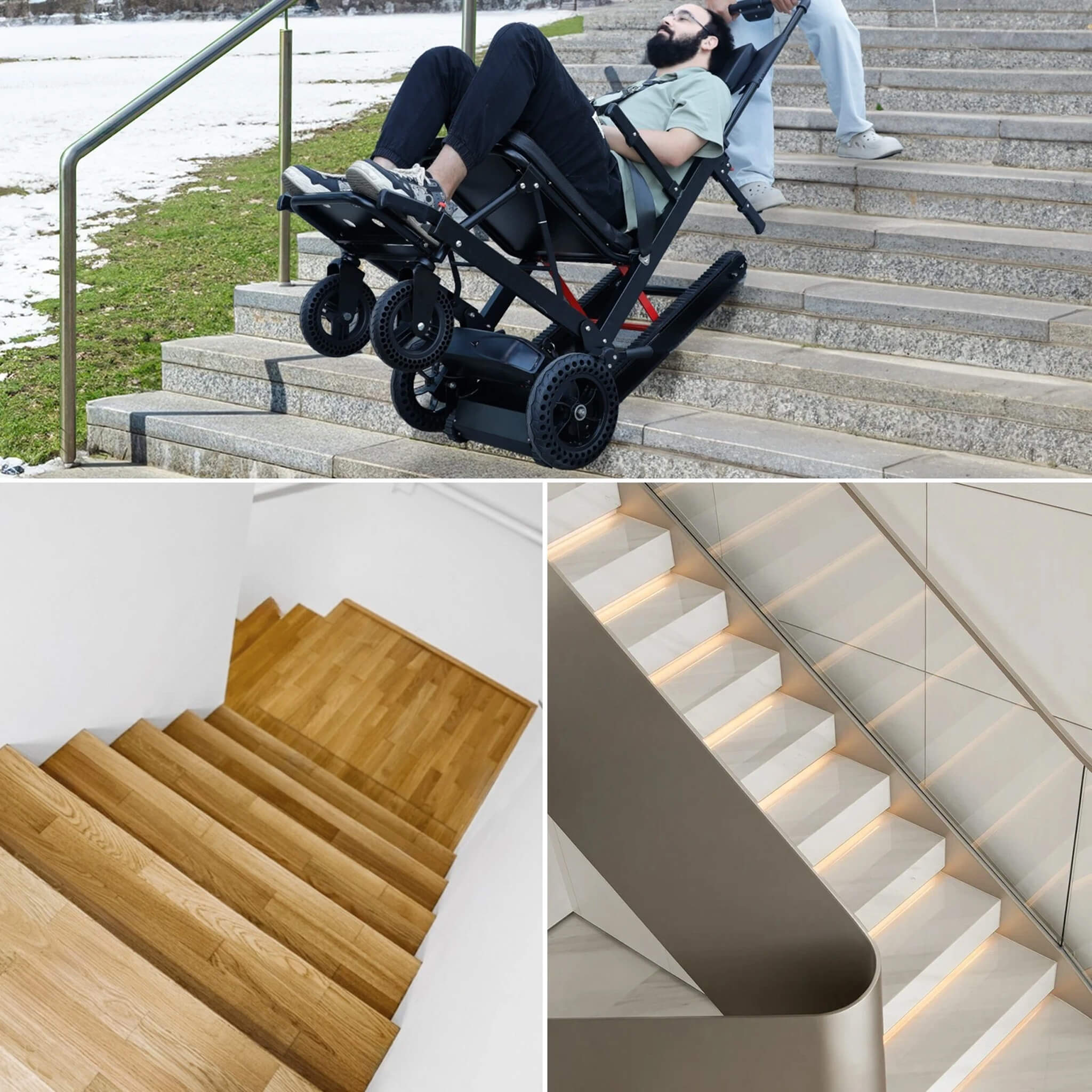 Motivo Heavy-Duty Electric Foldable Stair Climbing Wheelchair, 450LBS [FDA-Approved (SAK92801) – SAKSBY WHOLESALE, view 9