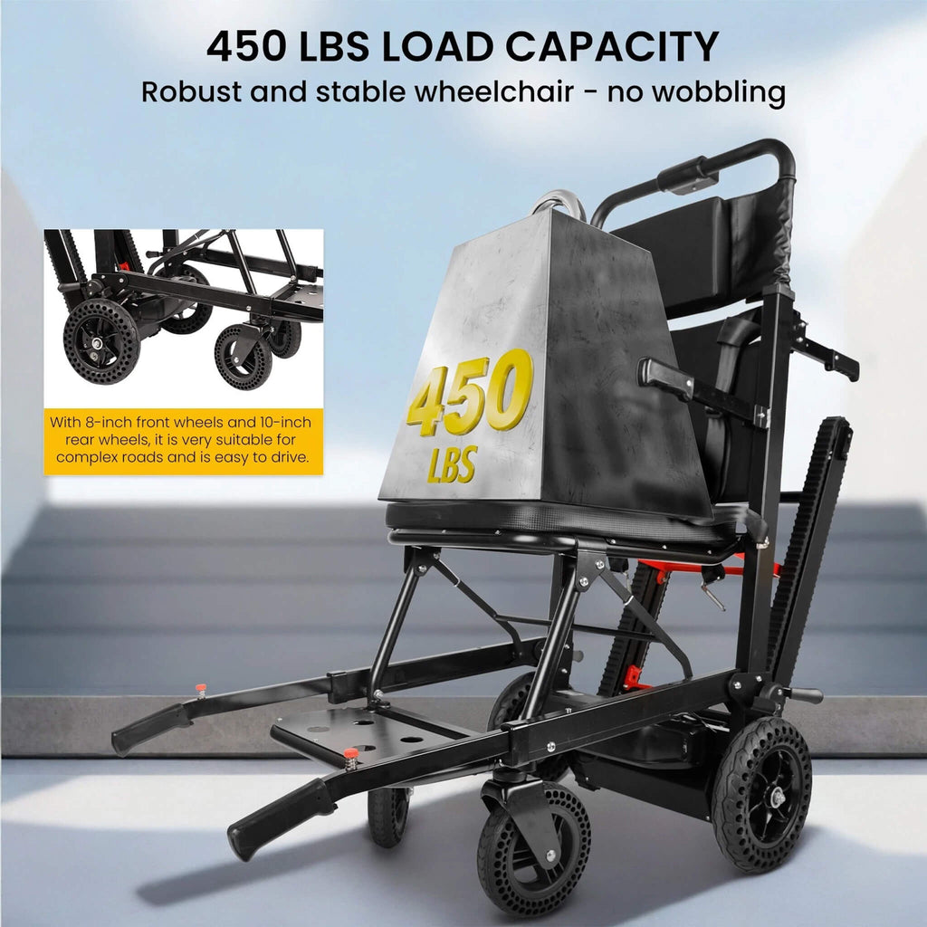 Motivo Heavy-Duty Electric Foldable Stair Climbing Wheelchair, 450LBS [FDA-Approved (SAK92801) – SAKSBY WHOLESALE, view 5