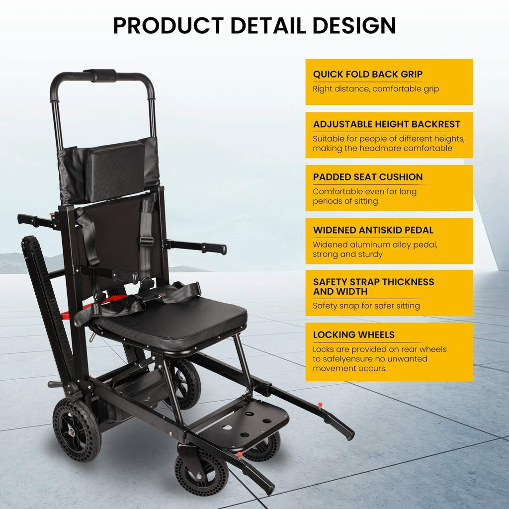 Motivo Heavy-Duty Electric Foldable Stair Climbing Wheelchair, 450LBS [FDA-Approved (SAK92801) – SAKSBY WHOLESALE, view 6