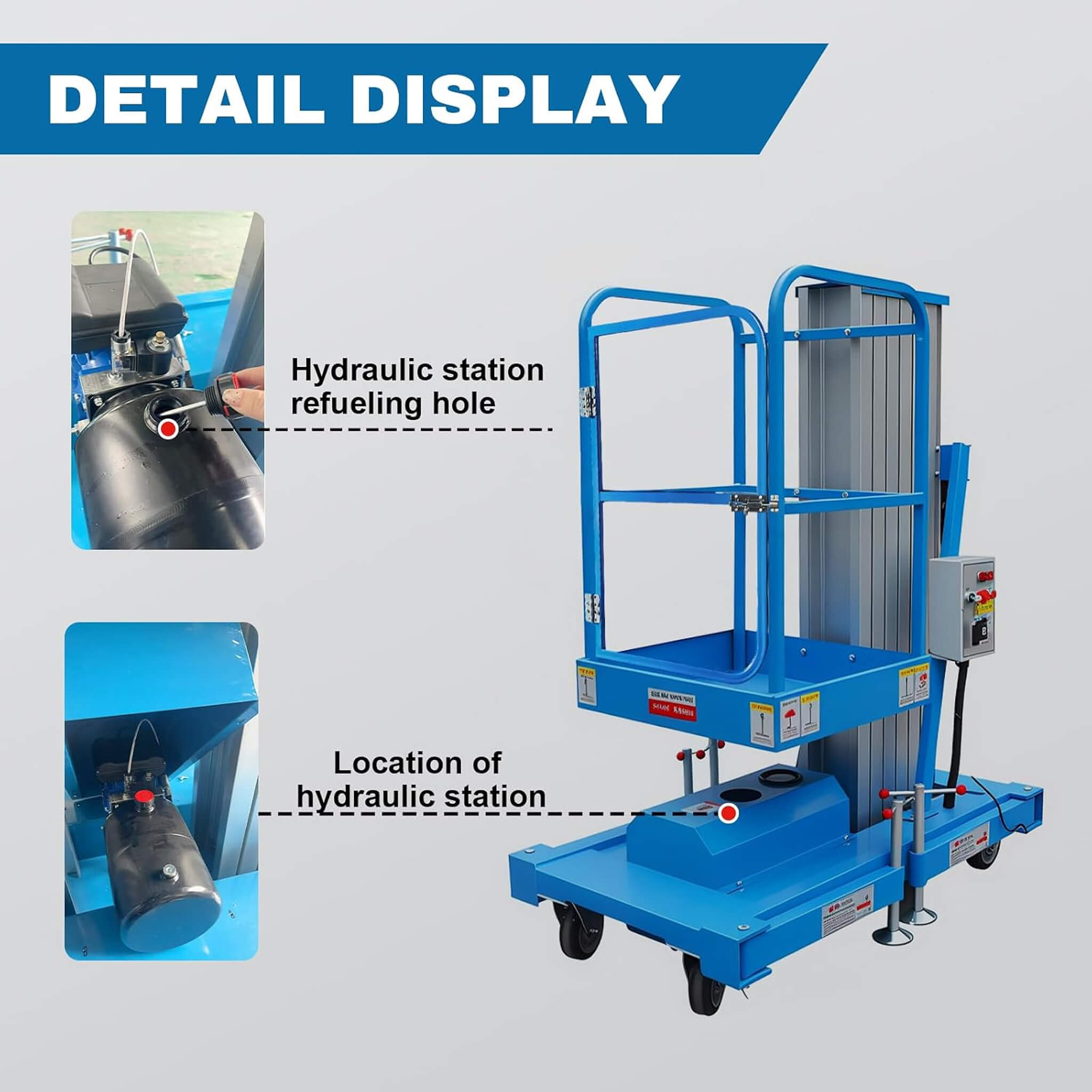 Heavy-Duty Electric Hydraulic Aluminum Mobile Man Lift (SAK20587) – SAKSBY WHOLESALE, view 6