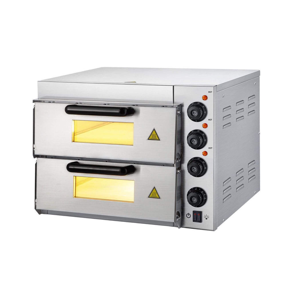 Heavy-Duty Electric 2000W Indoor Commercial Countertop Double Deck Pizza Oven (SAK36147) – SAKSBY WHOLESALE, view 5