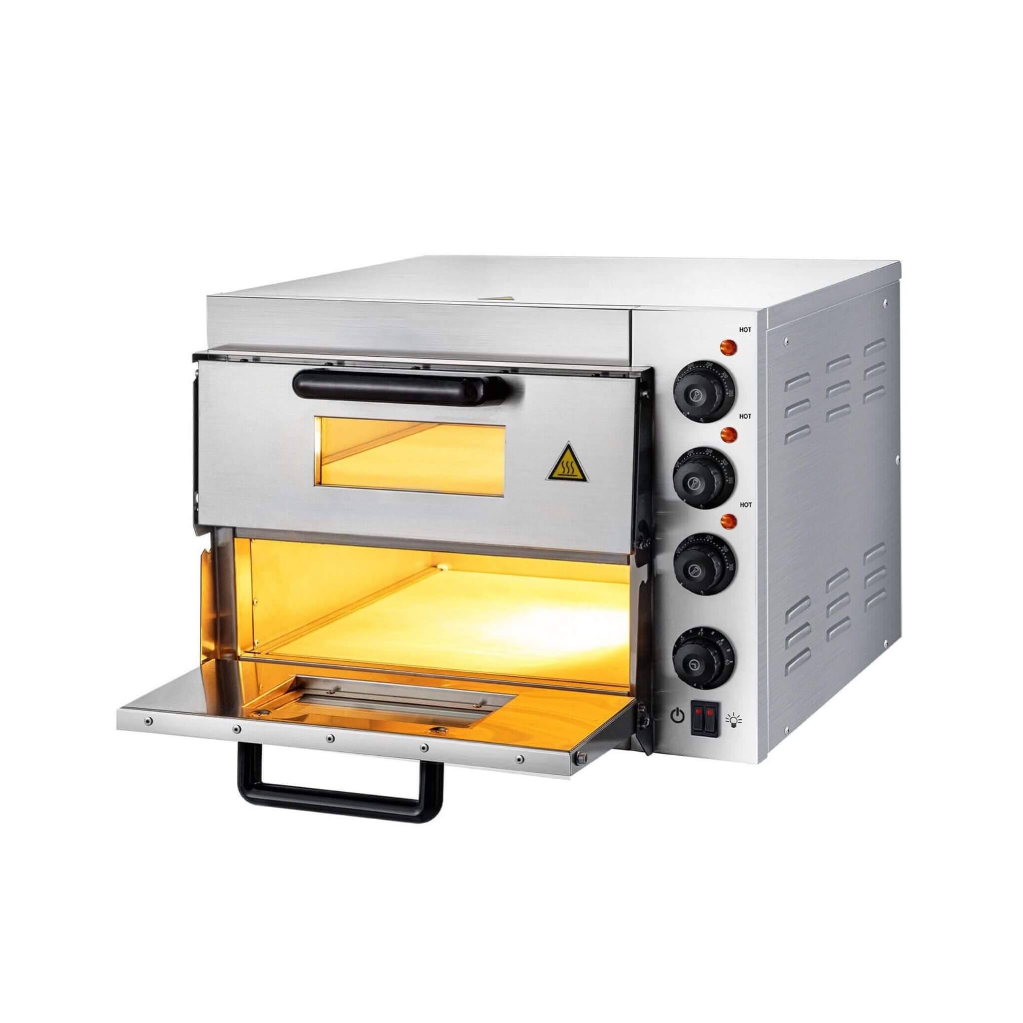 Heavy-Duty Electric 2000W Indoor Commercial Countertop Double Deck Pizza Oven (SAK36147) – SAKSBY WHOLESALE, view 8