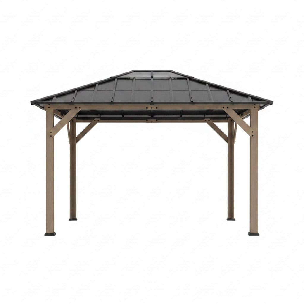 [08X10] Alora Heavy-Duty Fir Wood Hardtop Gazebo With Galvanized Steel Roof And Ceiling Hooks (SAK29467) – SAKSBY WHOLESALE, 