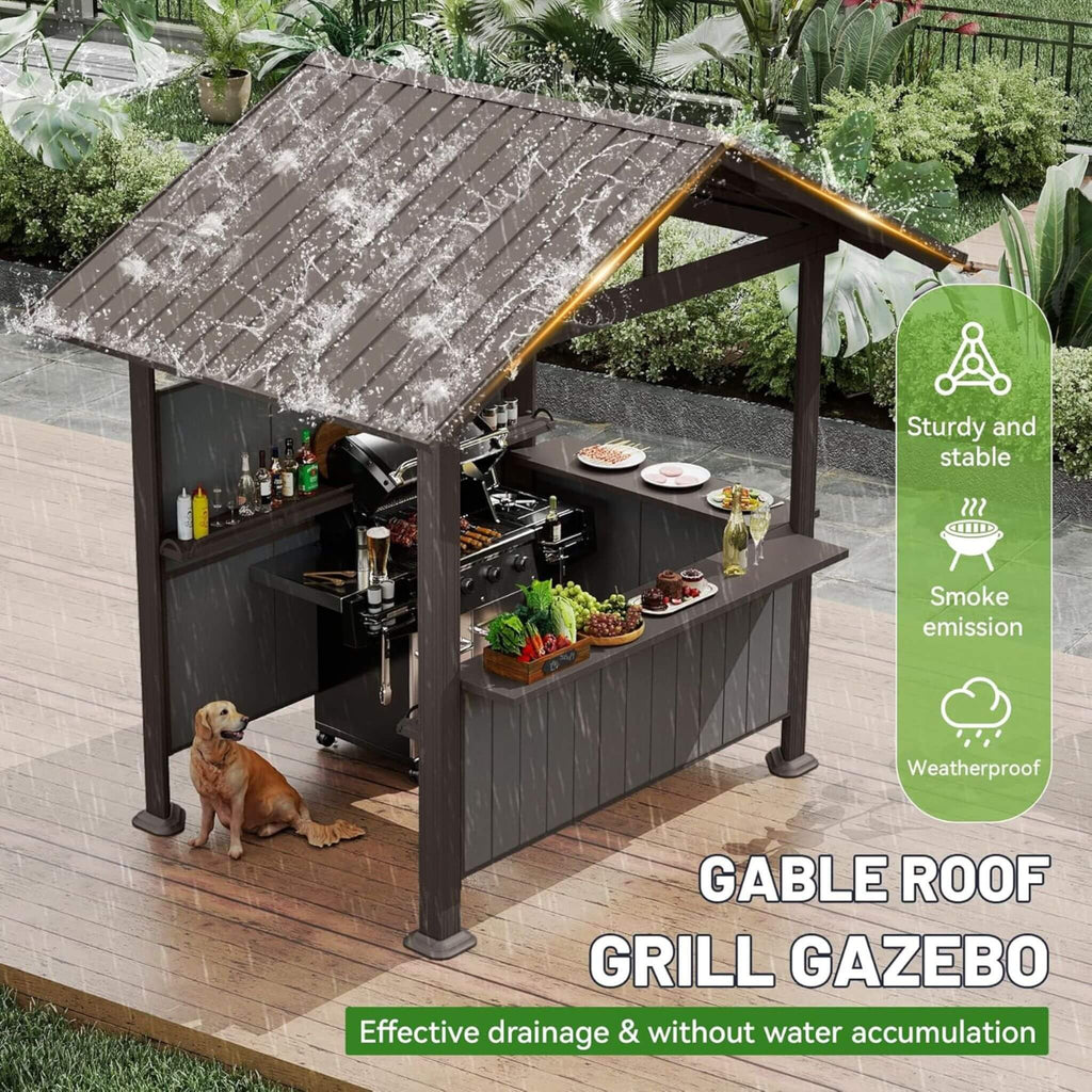[06X09FT] Alora Heavy-Duty Gable Roof Hardtop Grill Gazebo (SAK49731) – SAKSBY WHOLESALE, view 3