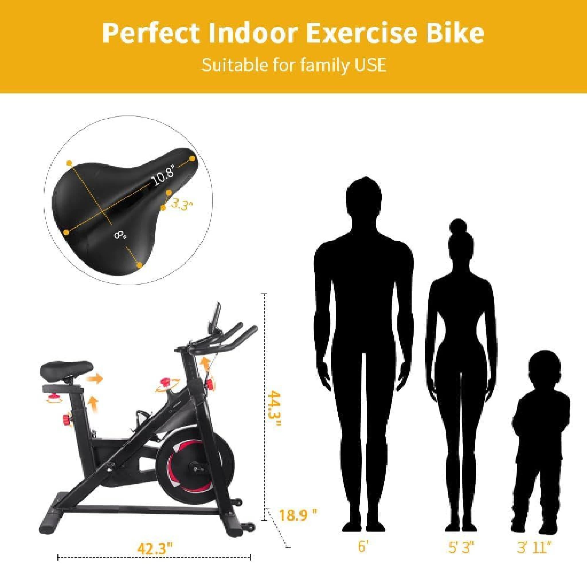 IFast Heavy-Duty Indoor Smart Stationary Fitness Cardio Training Spin Bike For Home Gyms (SAK65195) – SAKSBY WHOLESALE, view 