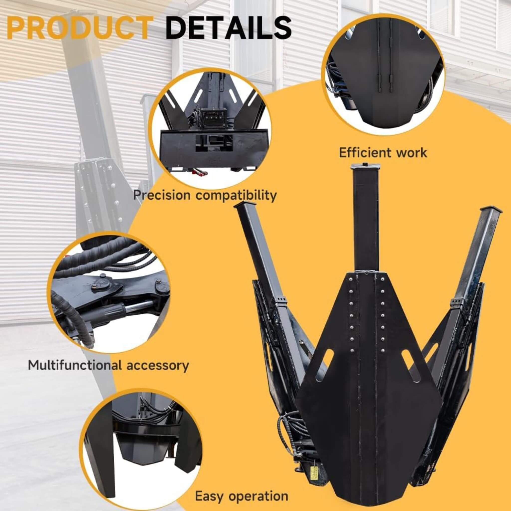 Heavy-Duty Industrial 3-Blade Tree Spade Transplanter Skid Steer Attachment (SAK50296) – SAKSBY WHOLESALE, view 5