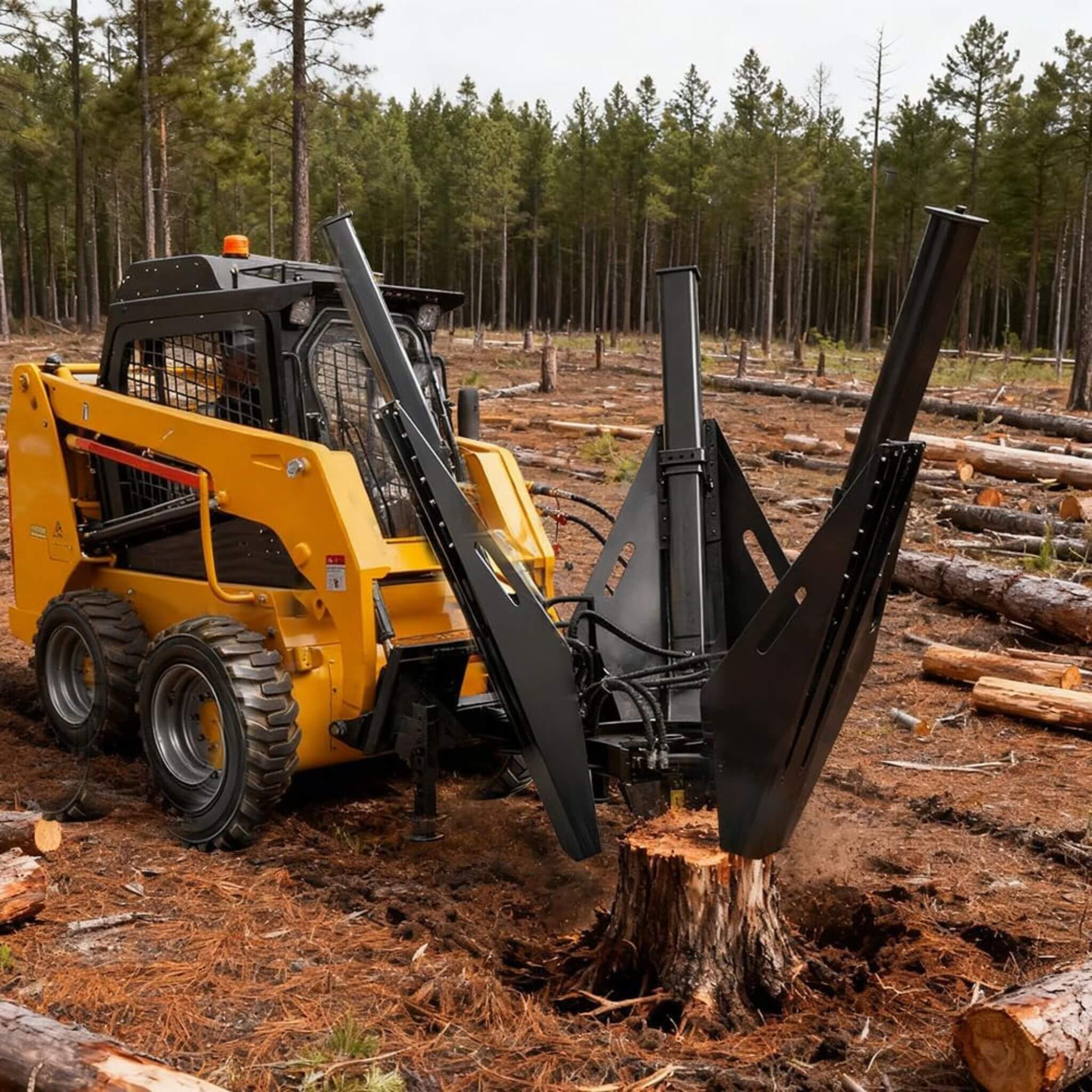Heavy-Duty Industrial 3-Blade Tree Spade Transplanter Skid Steer Attachment (SAK50296) – SAKSBY WHOLESALE, view 4