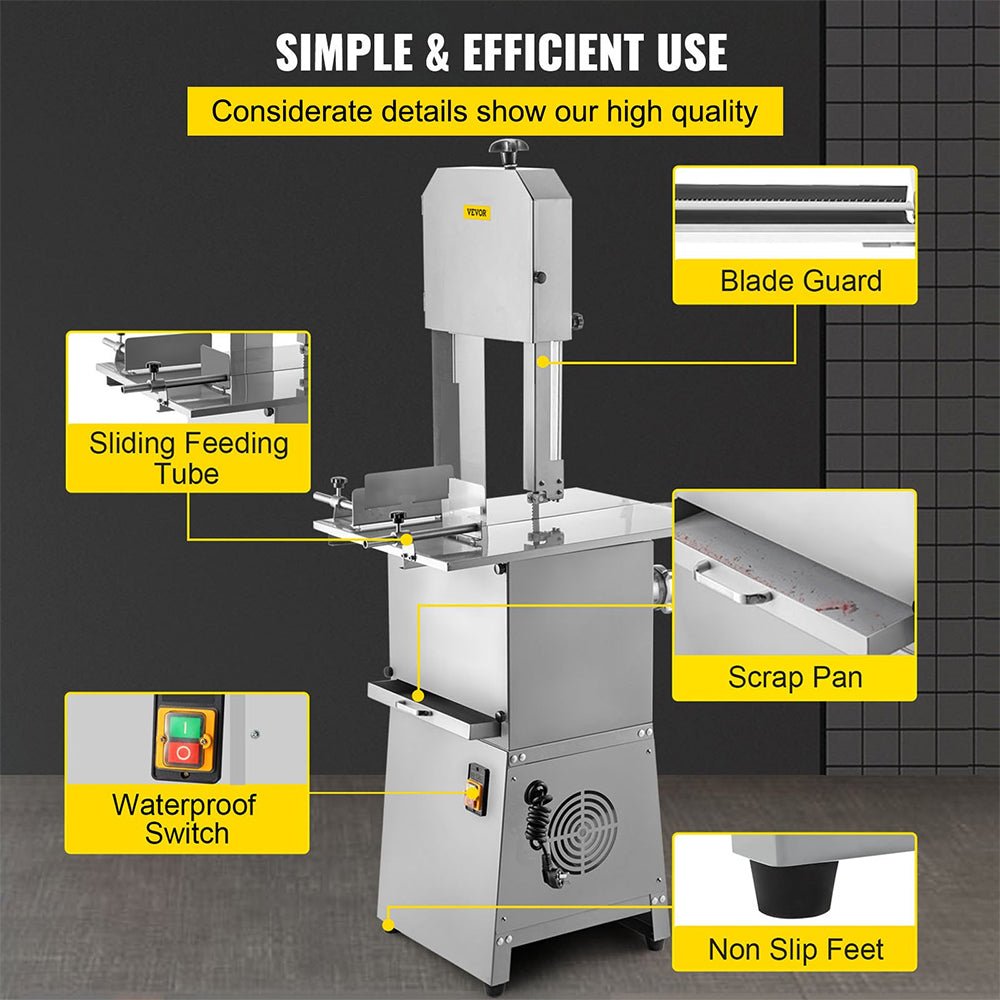 Heavy-Duty Industrial Electric Meat Bandsaw Bone Cutting Machine, 550W (SAK47410) – SAKSBY WHOLESALE, view 10