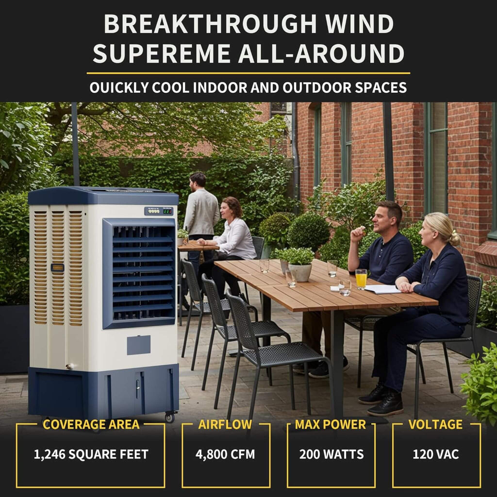 Heavy-Duty Industrial Outdoor Swamp Cooling Fan With Continuous Auto Fill (SAK94618) – SAKSBY WHOLESALE, view 8