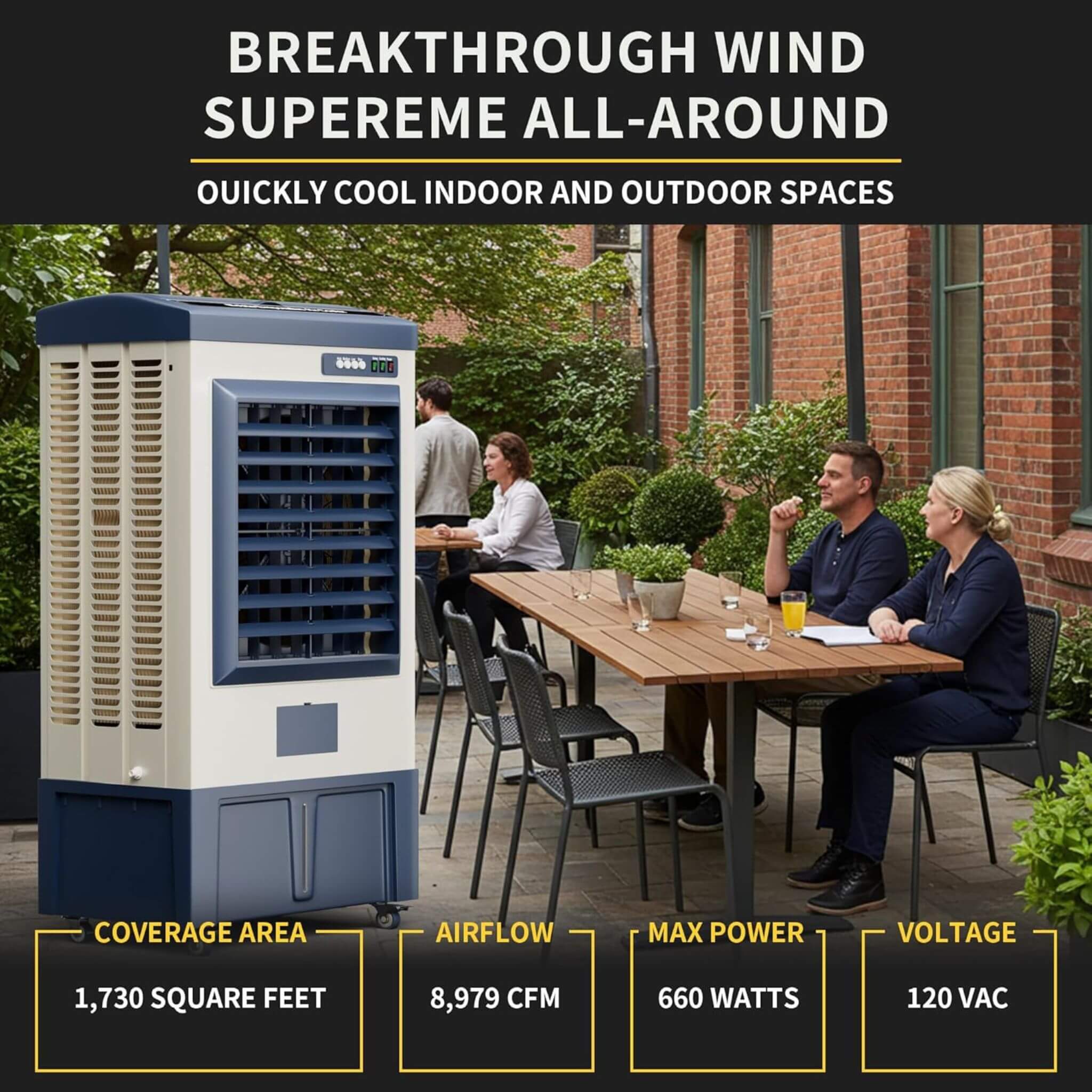 Heavy-Duty Industrial Outdoor Swamp Cooling Fan With Continuous Auto Fill (SAK94618) – SAKSBY WHOLESALE, view 10