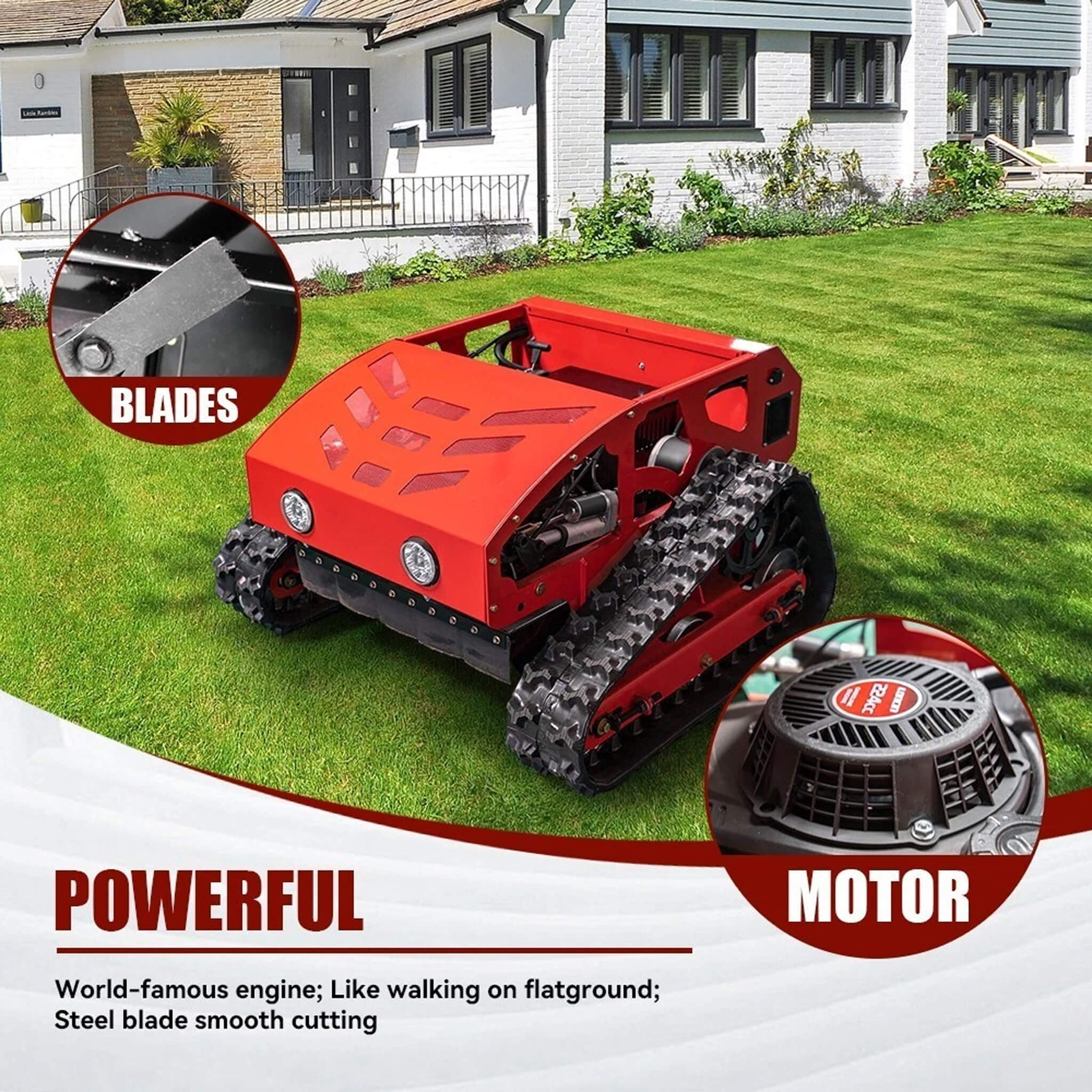 Heavy-Duty Industrial Remote-Controlled Lawn Mower With Adjustable Cutting Height (SAK71239) – SAKSBY WHOLESALE, view 6