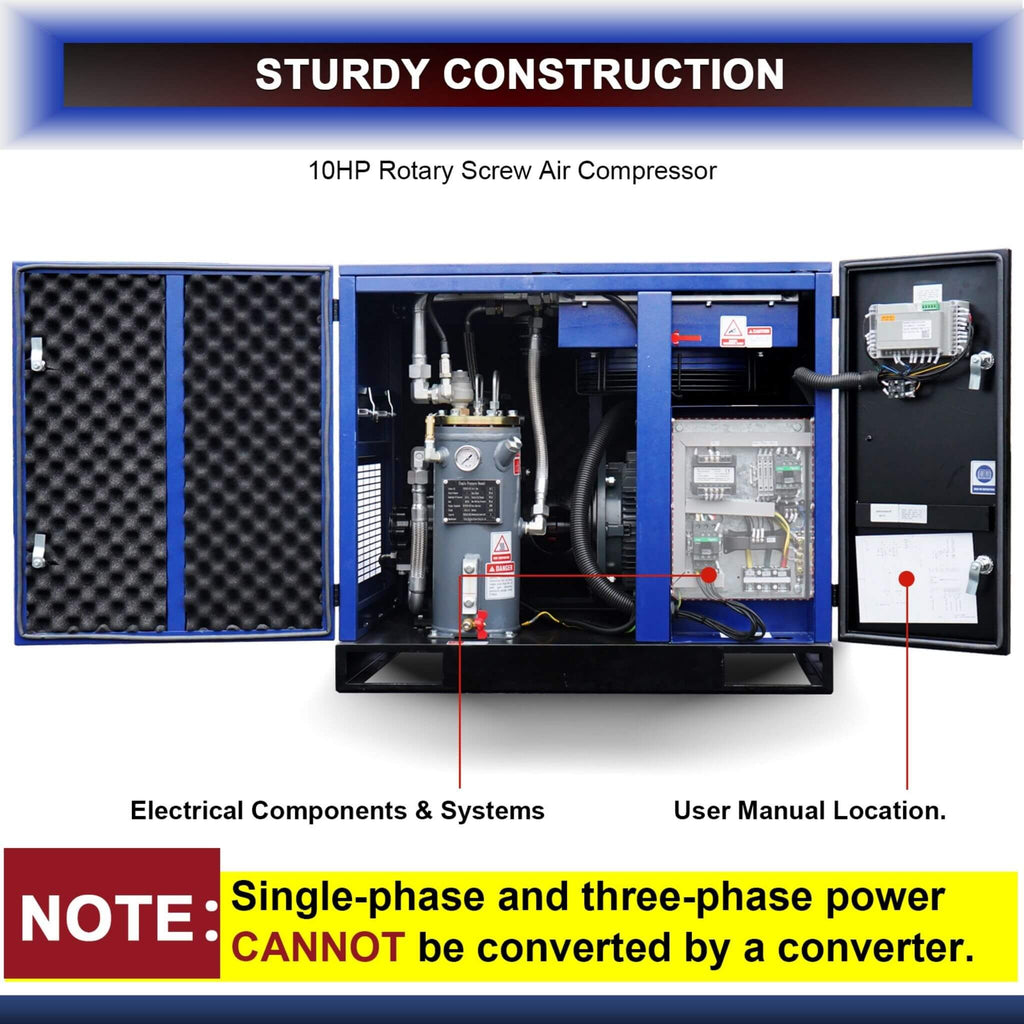Heavy-Duty Industrial Rotary Screw Air Compressor (SAK04891) – SAKSBY WHOLESALE, view 6
