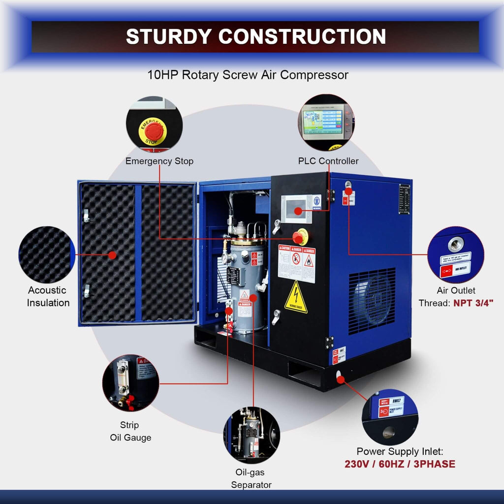 Heavy-Duty Industrial Rotary Screw Air Compressor (SAK04891) – SAKSBY WHOLESALE, view 7