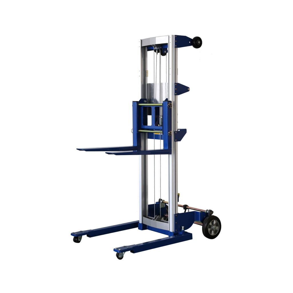 Heavy-Duty Lightweight Manual Hand Crank Straddle Stacker With Adjustable Straddle Legs, 400LBS (SAK94576) – SAKSBY WHOLESALE