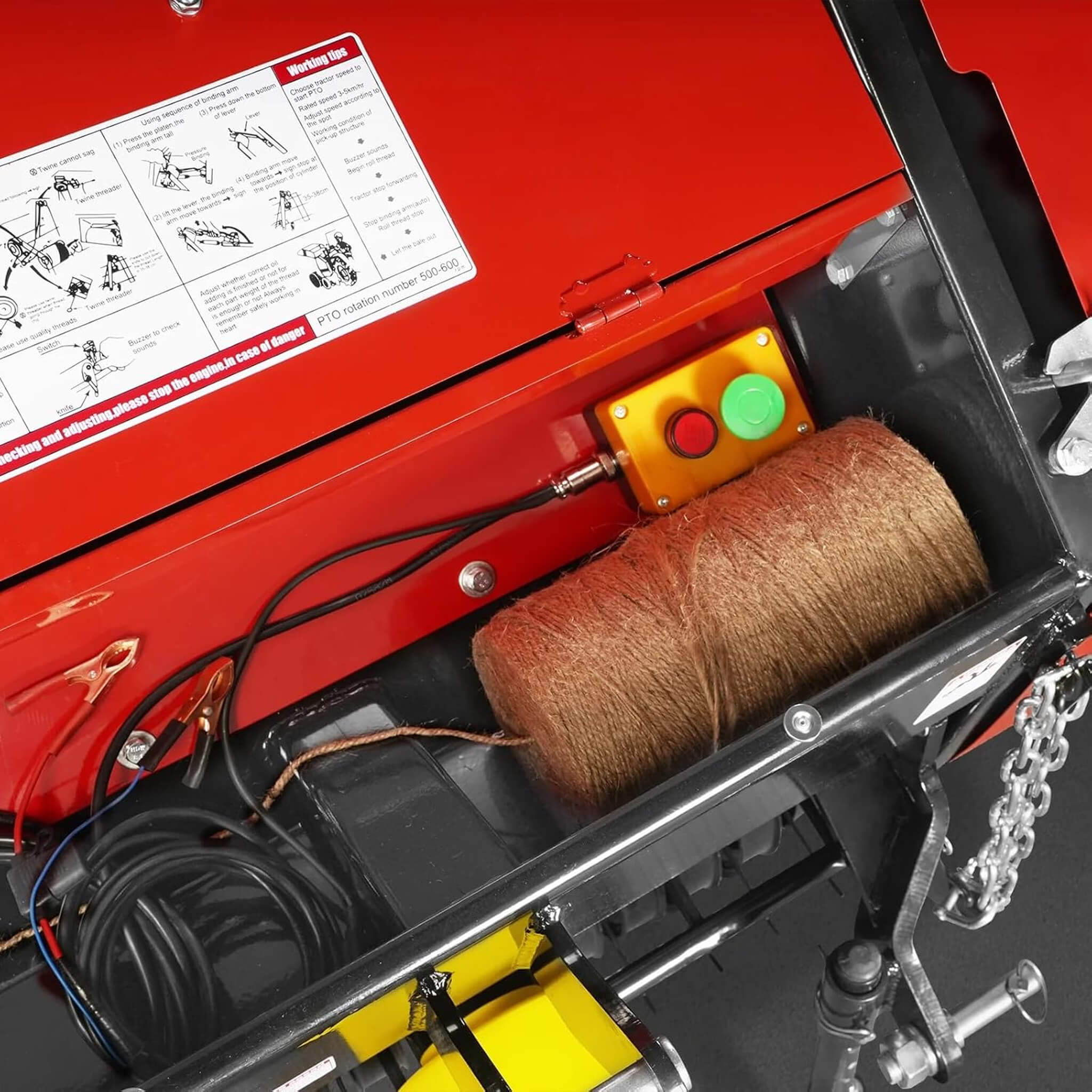 Heavy-Duty Mini Round Hay Tractor Baler With Twine Wrap (SAK36194) – SAKSBY WHOLESALE, view 11