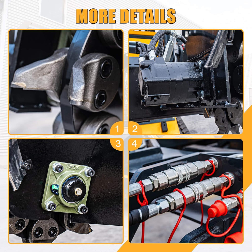 Heavy-Duty Mini Skid Steer Stump Grinder Attachment With Carbide Steel Teeth (SAK57481) – SAKSBY WHOLESALE, view 5