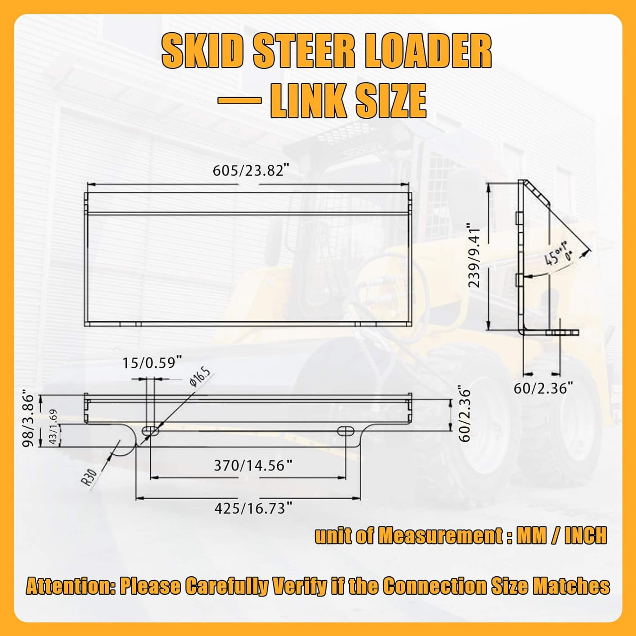 Heavy-Duty Mini Skid Steer Stump Grinder Attachment With Carbide Steel Teeth (SAK57481) – SAKSBY WHOLESALE, view 4