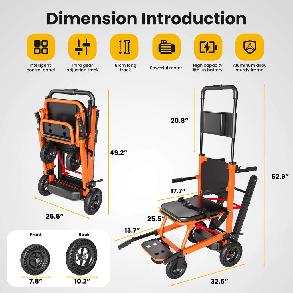 Motivo Heavy-Duty 440LBS Motorized Stair Climbing Wheelchair [FDA-Approved] (SAK47103) – SAKSBY WHOLESALE, view 12