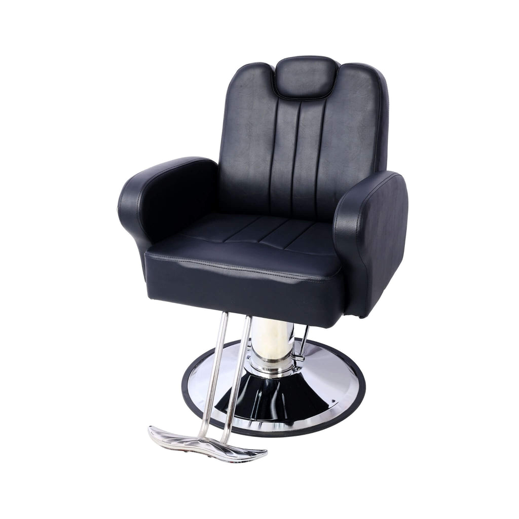 Heavy-Duty Multifunctional PU Leather Reclining Hydraulic Barber Chair W/ Chrome Steel Base (SAK35719) – SAKSBY WHOLESALE, vi