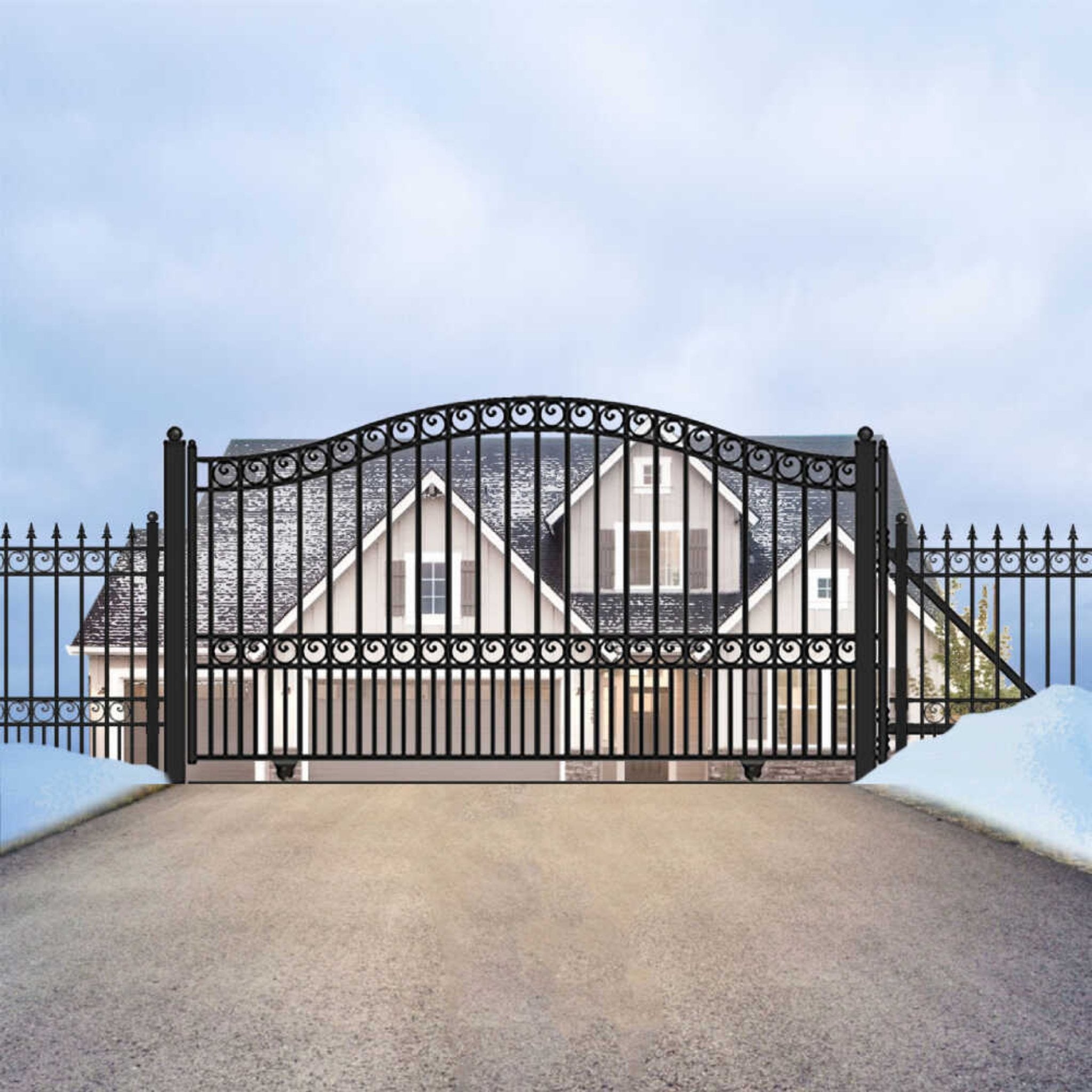 [12-18FT] Heavy-Duty Paris-Style Premium Steel Sliding Driveway Gate (SAK14850) – SAKSBY WHOLESALE, view 3