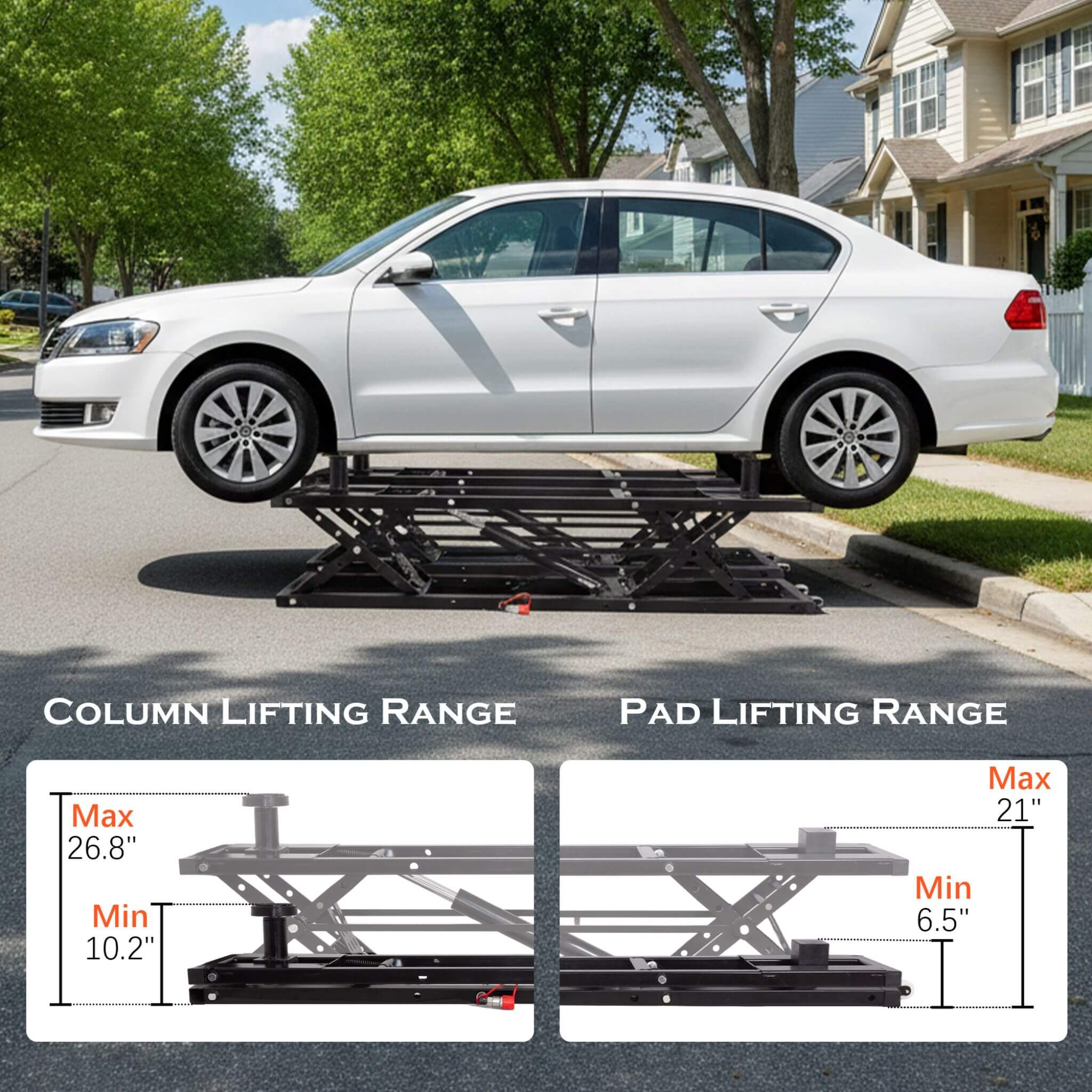 Heavy-Duty Portable 7000 LBS Car Lift Jack With Locking Levels (SAK10574) – SAKSBY WHOLESALE, view 5
