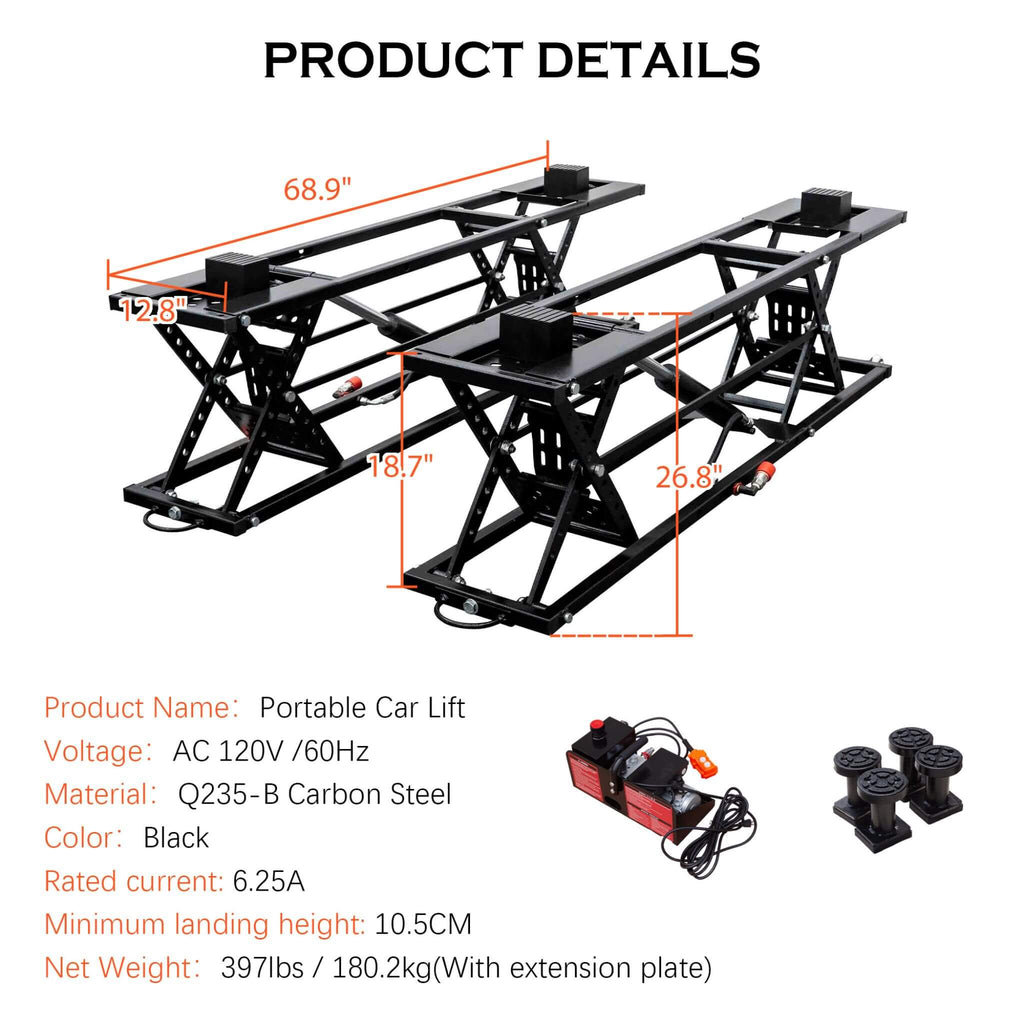 Heavy-Duty Portable 7000 LBS Car Lift Jack With Locking Levels (SAK10574) – SAKSBY WHOLESALE, view 17