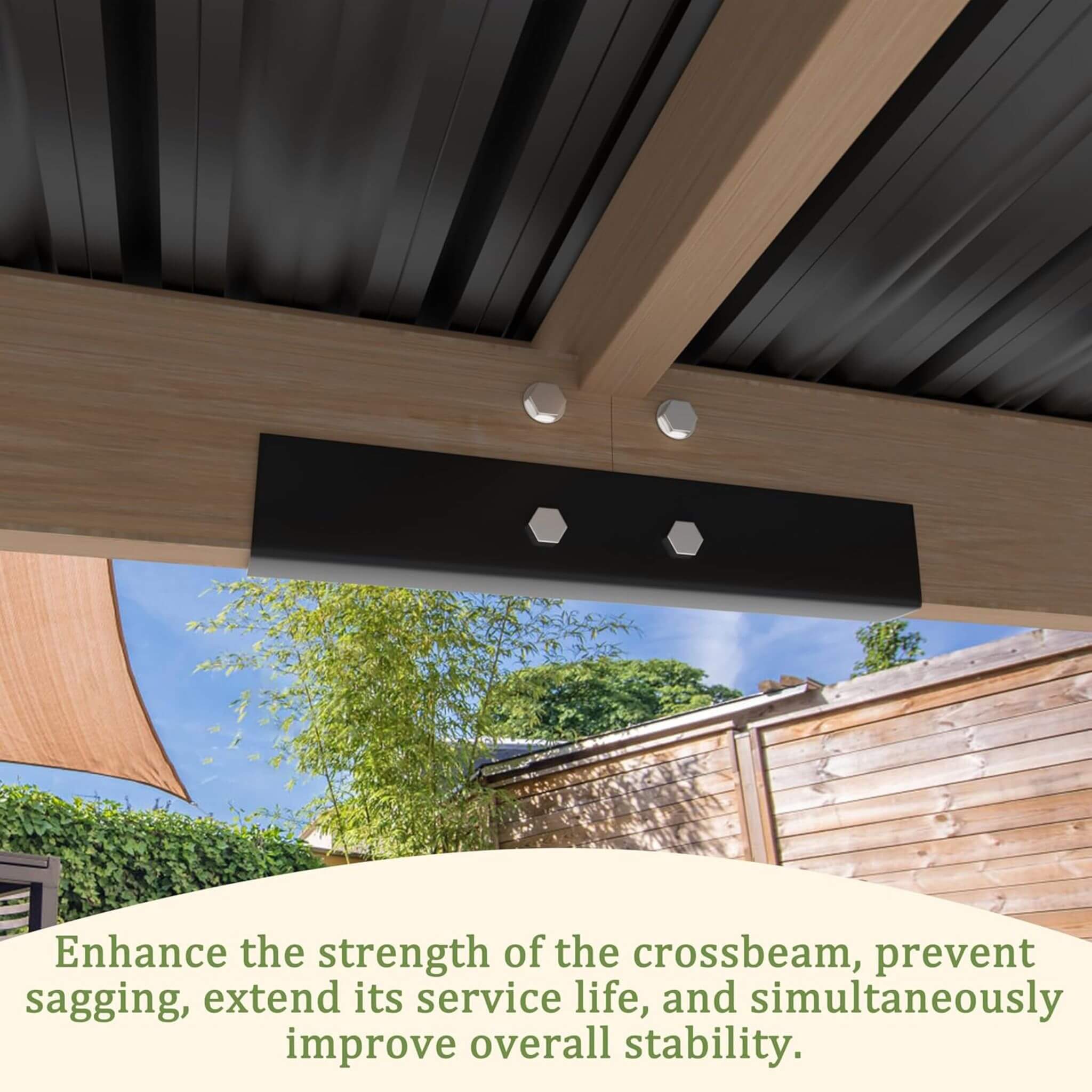 Alora Heavy-Duty Premium Wooden Grill Gazebo With Sloped Metal Roof (SAK61583) – SAKSBY WHOLESALE, view 7