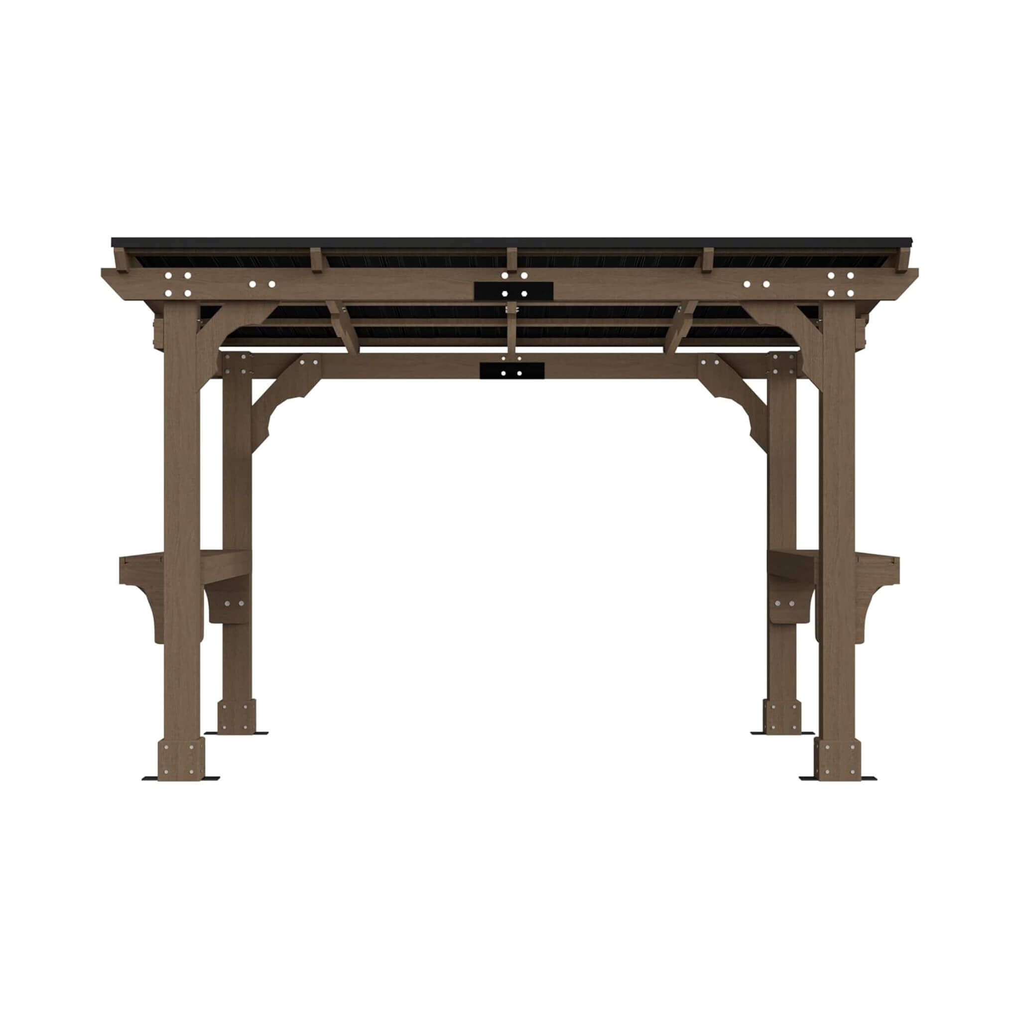 Alora Heavy-Duty Premium Wooden Grill Gazebo With Sloped Metal Roof (SAK61583) – SAKSBY WHOLESALE, view 3