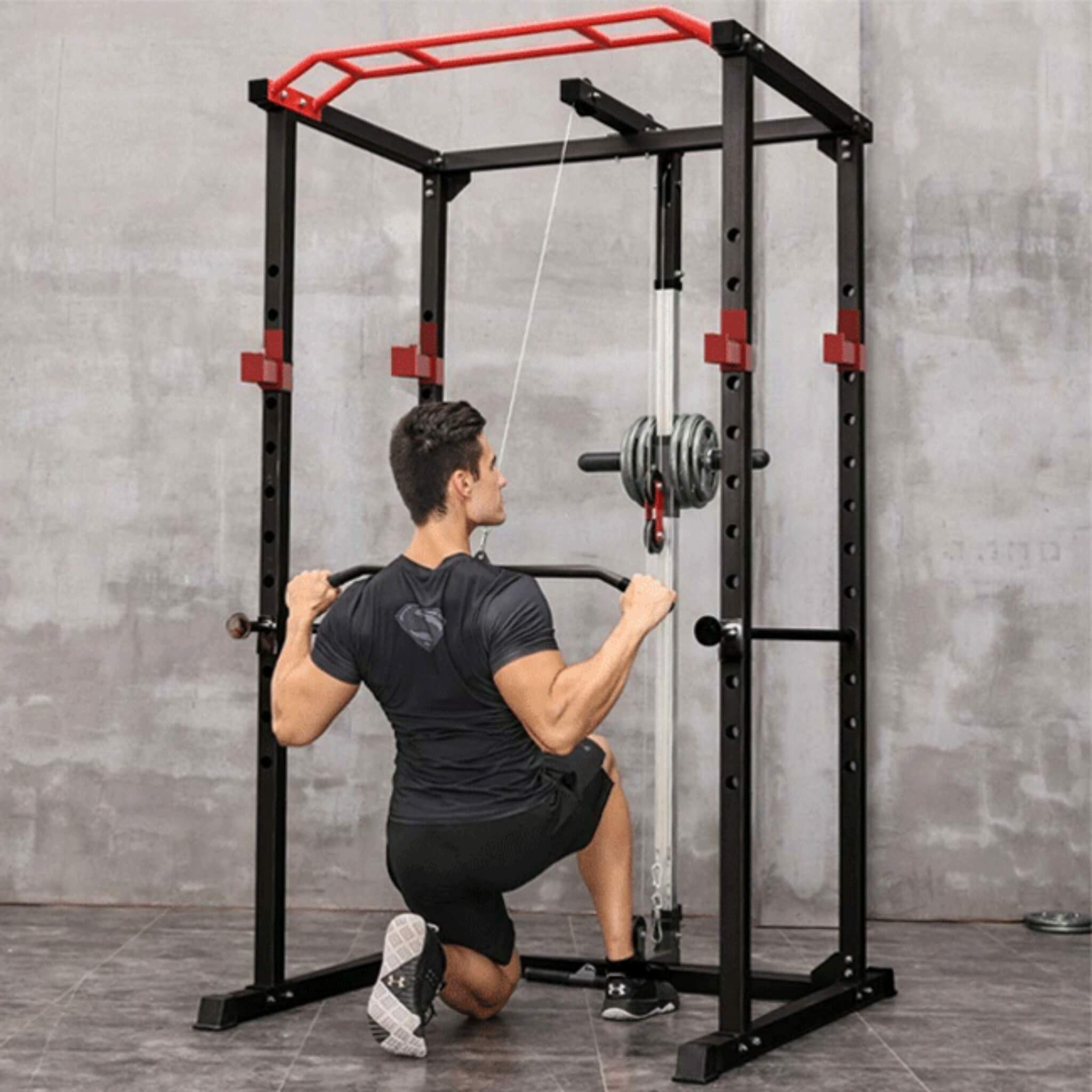 Rovix Heavy-Duty 1000LBS Professional Multi-Function Adjustable Power Cage Rack (SAK98149) – SAKSBY WHOLESALE, view 8