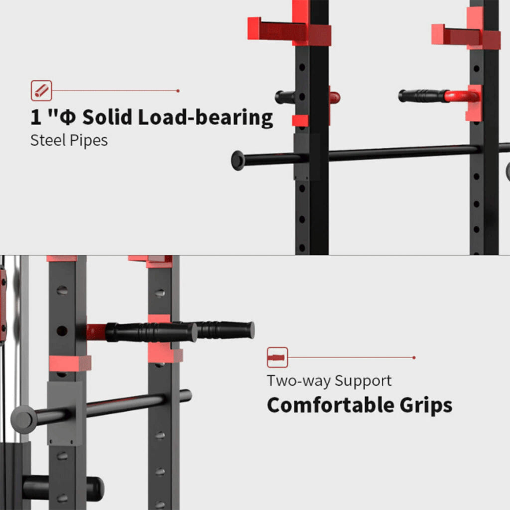 Rovix Heavy-Duty 1000LBS Professional Multi-Function Adjustable Power Cage Rack (SAK98149) – SAKSBY WHOLESALE, view 5