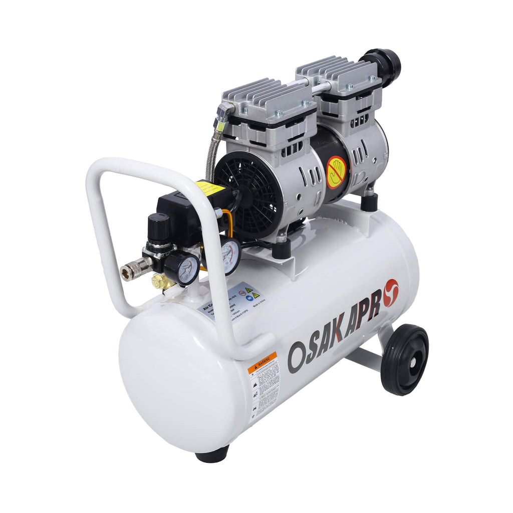 Heavy Duty 1.5/2.5HP Silent Oil-Free Portable Air Compressor With Wheels And Auto Drain (SAK53462) – SAKSBY WHOLESALE, view 1