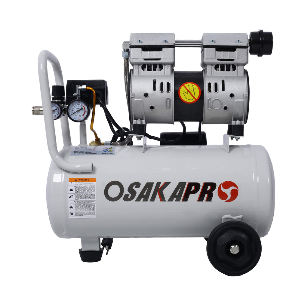 Heavy Duty 1.5/2.5HP Silent Oil-Free Portable Air Compressor With Wheels And Auto Drain (SAK53462) – SAKSBY WHOLESALE