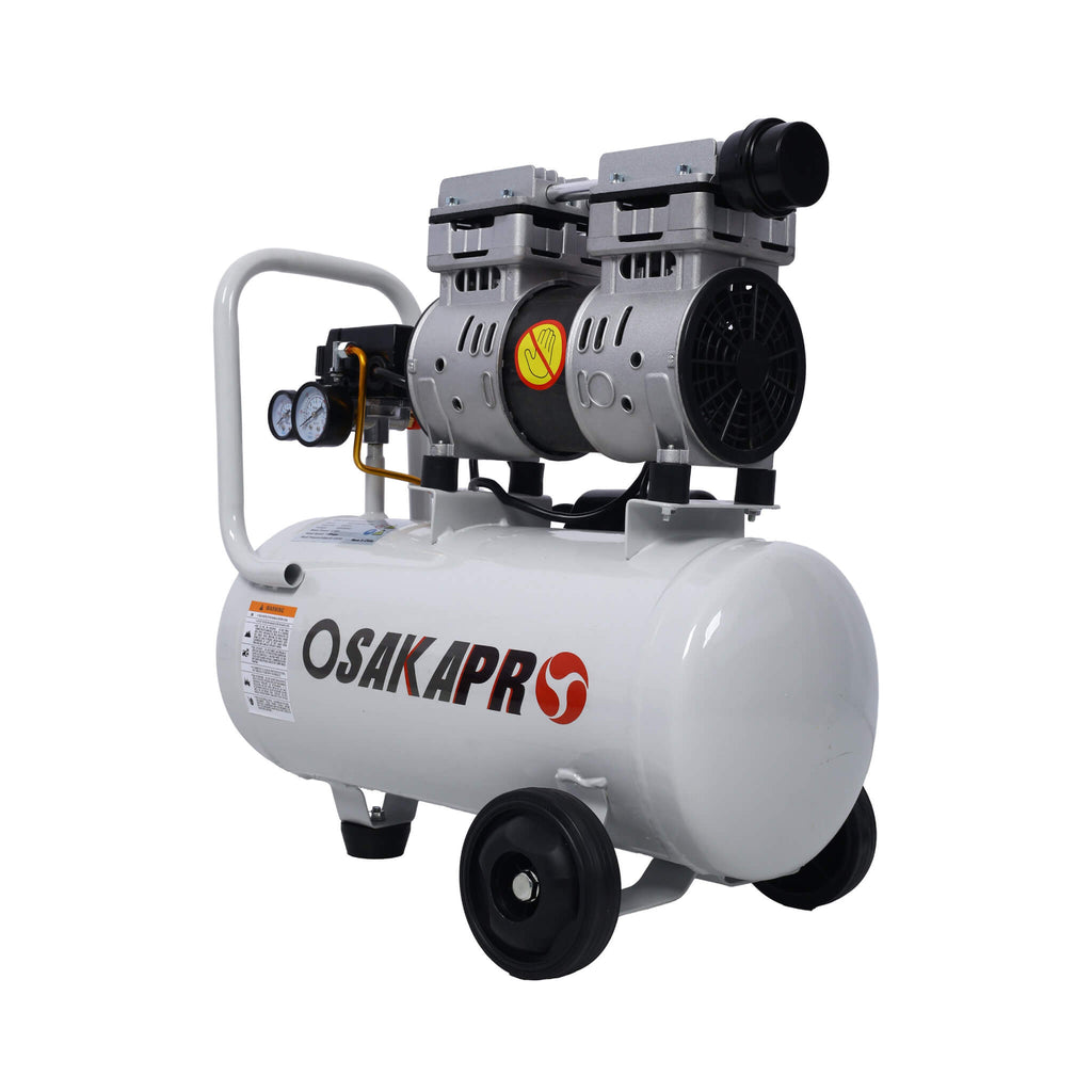 Heavy Duty 1.5/2.5HP Silent Oil-Free Portable Air Compressor With Wheels And Auto Drain (SAK53462) – SAKSBY WHOLESALE, view 1