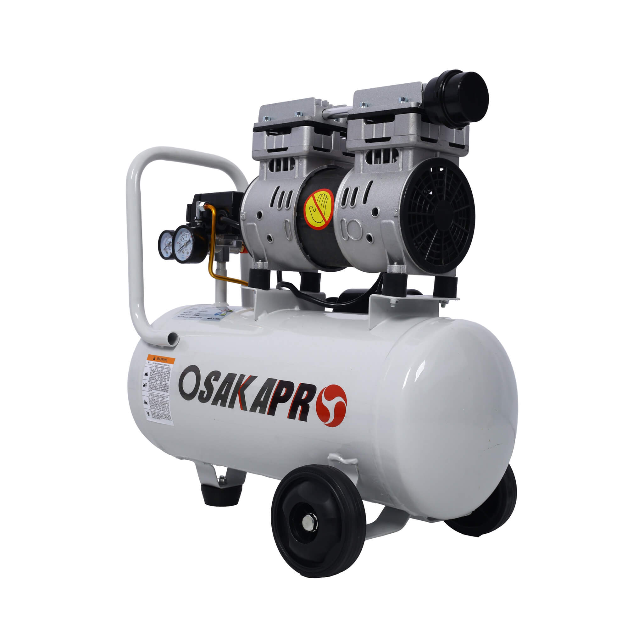 Heavy Duty 1.5/2.5HP Silent Oil-Free Portable Air Compressor With Wheels And Auto Drain (SAK53462) – SAKSBY WHOLESALE, view 1