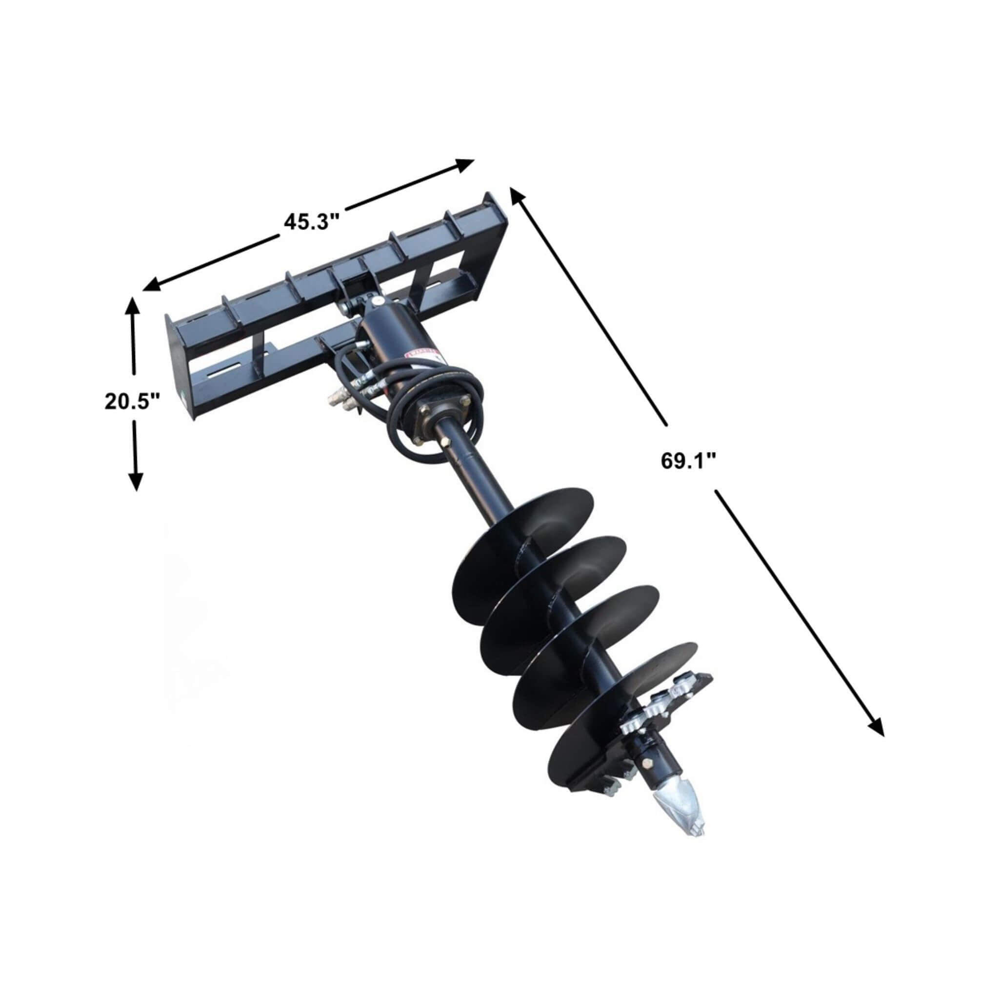 Heavy-Duty Skid Steer Auger Drive Attachment With 12-Inch Post Hole Bit (SAK25169) – SAKSBY WHOLESALE, view 8