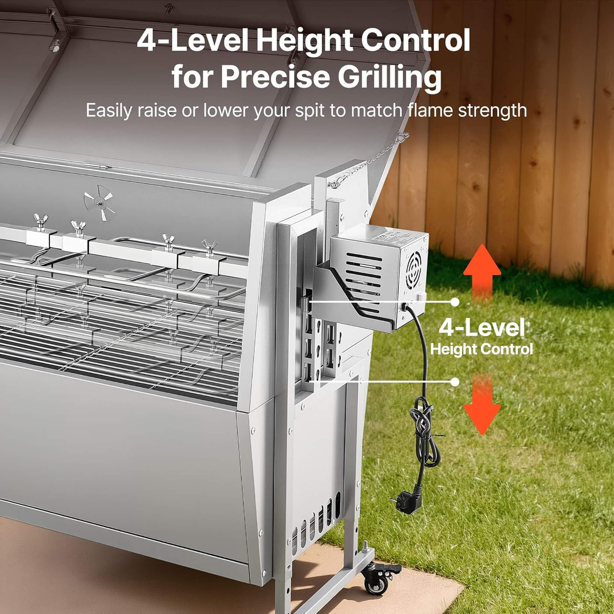 Heavy-Duty Spit Roaster Rotisserie BBQ Grill For Pig, Lamb And Chicken (SAK59286) – SAKSBY WHOLESALE, view 7