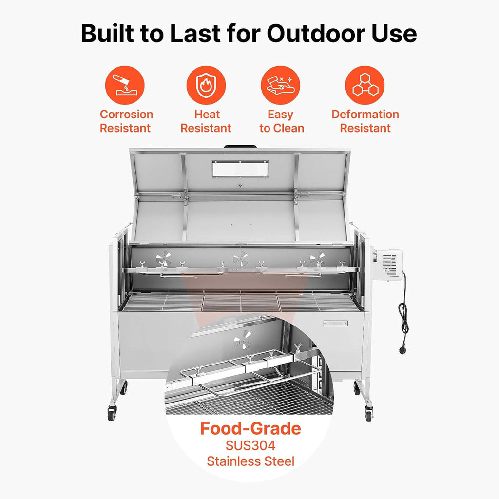 Heavy-Duty Spit Roaster Rotisserie BBQ Grill For Pig, Lamb And Chicken (SAK59286) – SAKSBY WHOLESALE, view 8