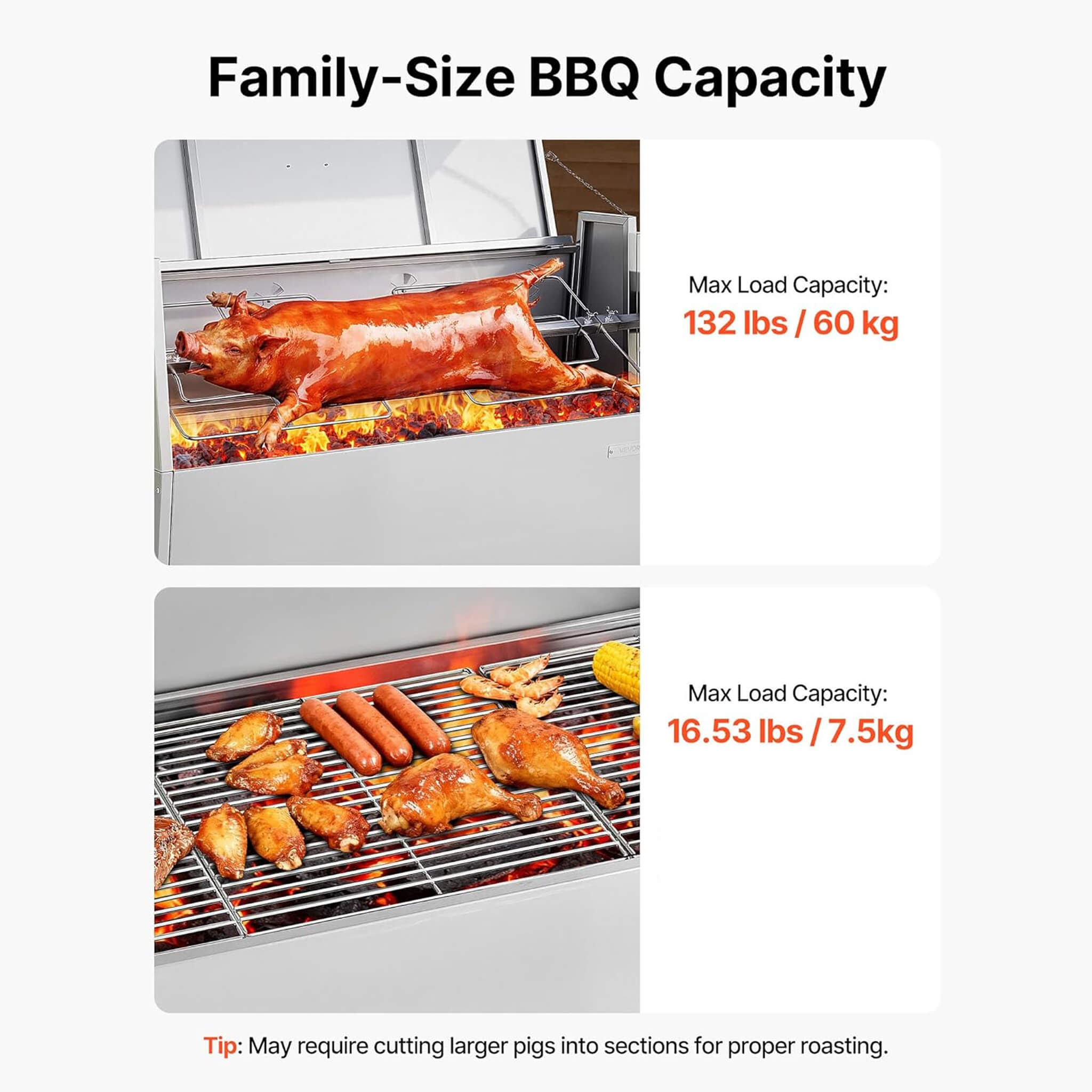 Heavy-Duty Spit Roaster Rotisserie BBQ Grill For Pig, Lamb And Chicken (SAK59286) – SAKSBY WHOLESALE, view 5