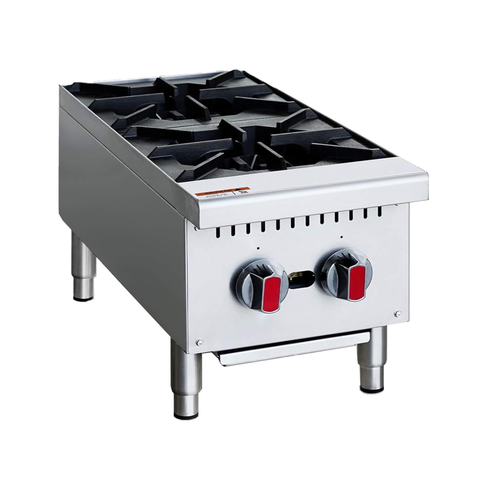 Heavy-Duty Stainless Steel Commercial 2-Burner 50K BTU Countertop Gas Stove Range (SAK29475) – SAKSBY WHOLESALE