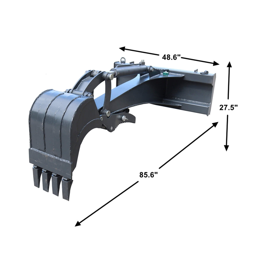 Heavy-Duty Universal Skid Steer Backhoe Digger Bucket Attachment With Universal Quick Attach Plate (SAK26714) – SAKSBY WHOLES