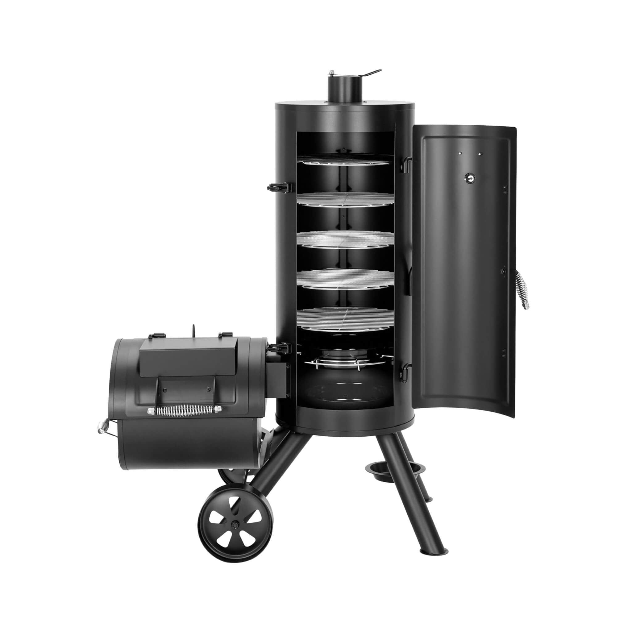 Heavy-Duty Vertical Extra-Large Charcoal Offset BBQ Smoker Grill Combo (SAK80247) – SAKSBY WHOLESALE