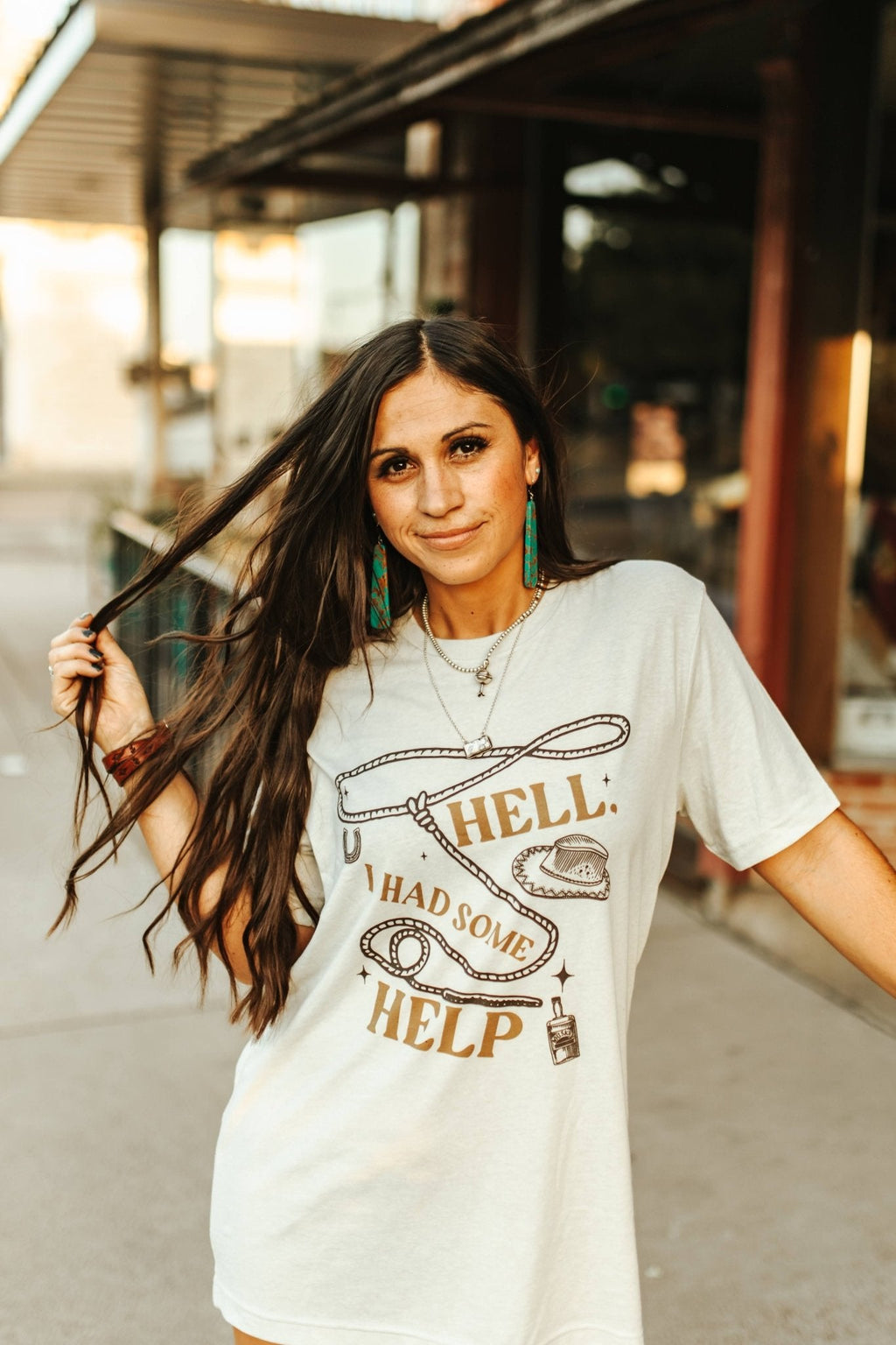 Wild Junkie Hell I Had Some Help Graphic Tee — construction detail