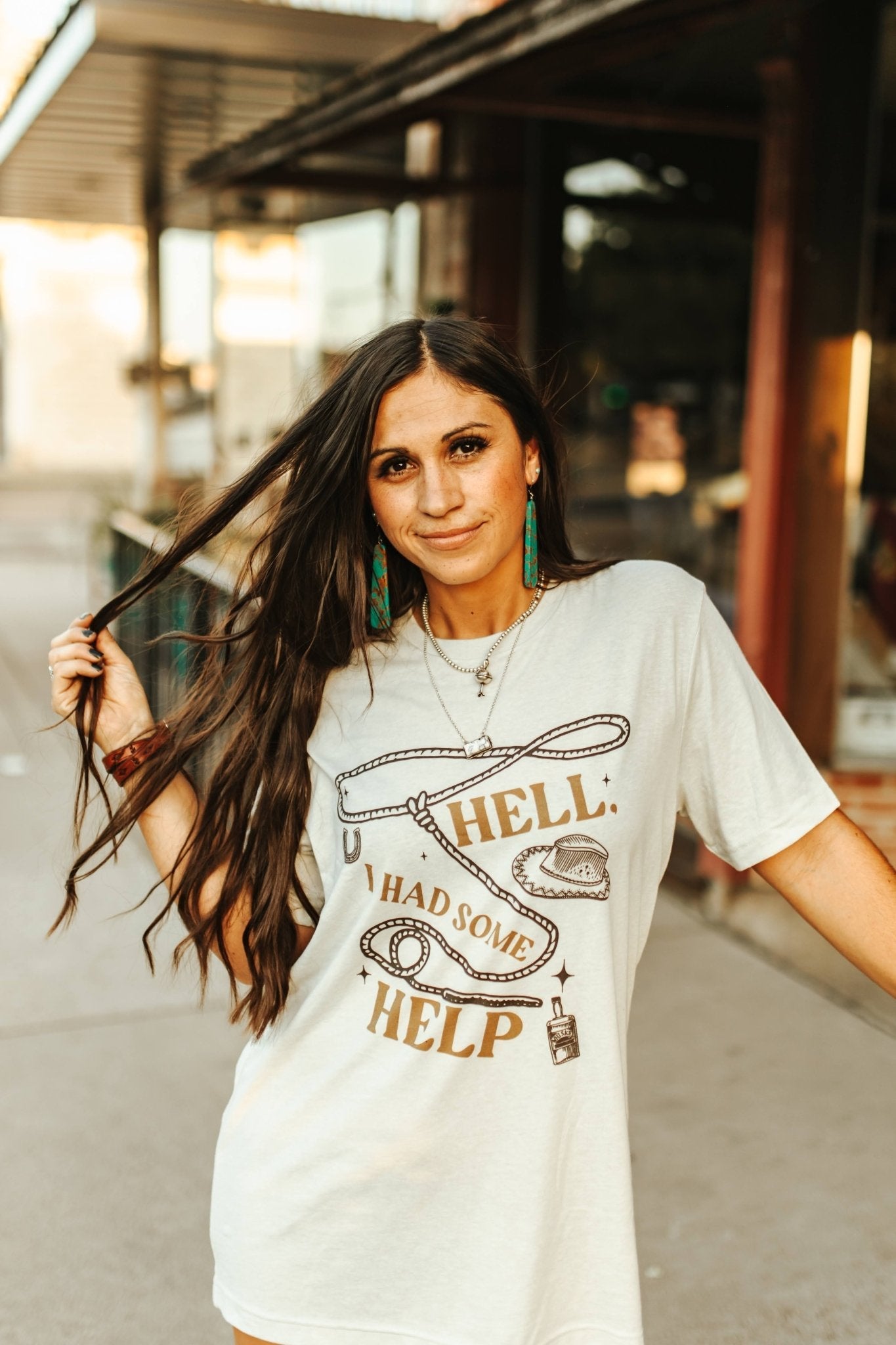Wild Junkie Hell I Had Some Help Graphic Tee — construction detail