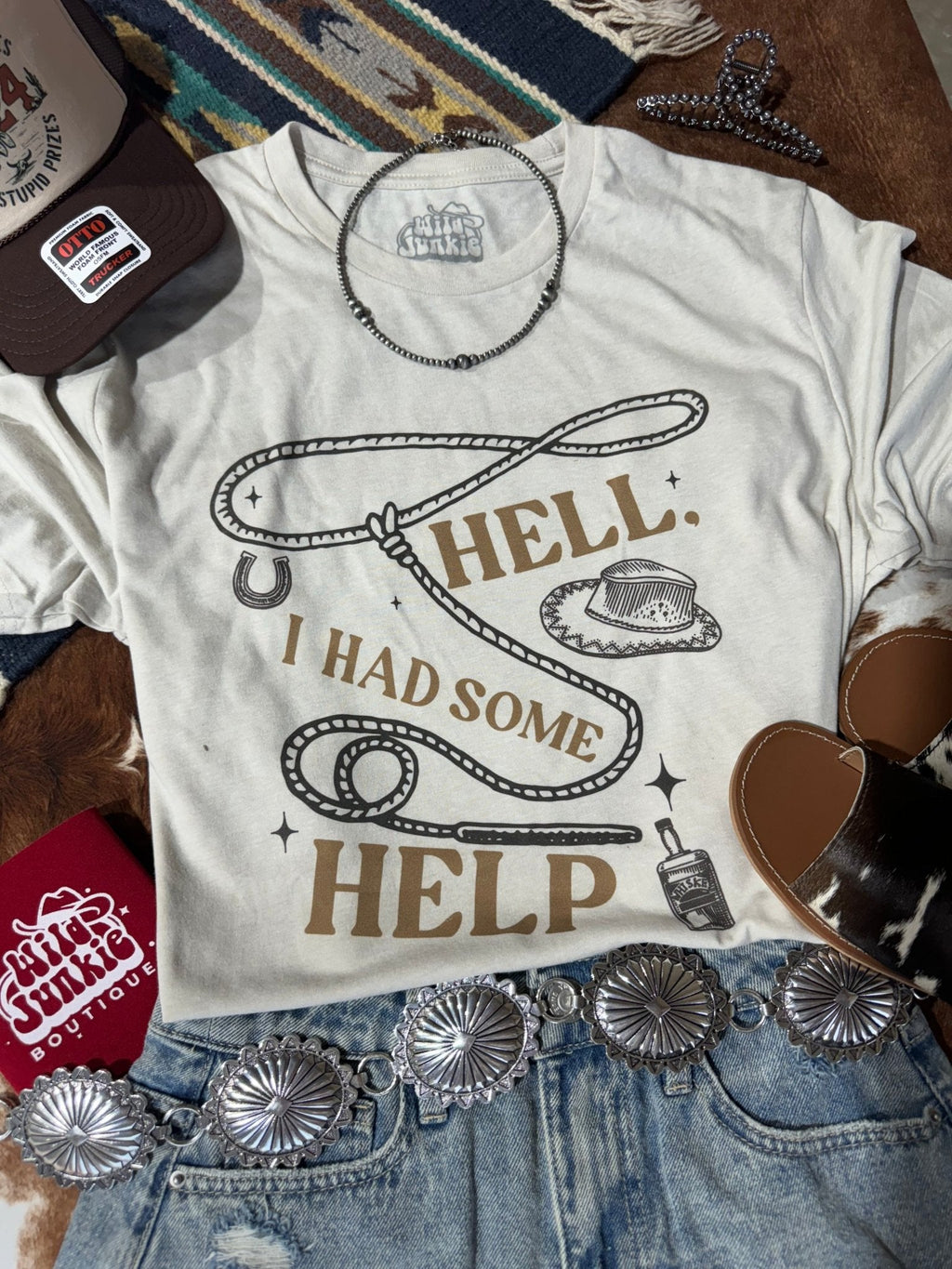 Wild Junkie Hell I Had Some Help Graphic Tee — main product shot