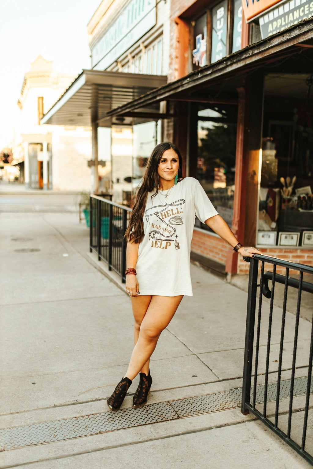 Wild Junkie Hell I Had Some Help Graphic Tee — lifestyle worn / used context